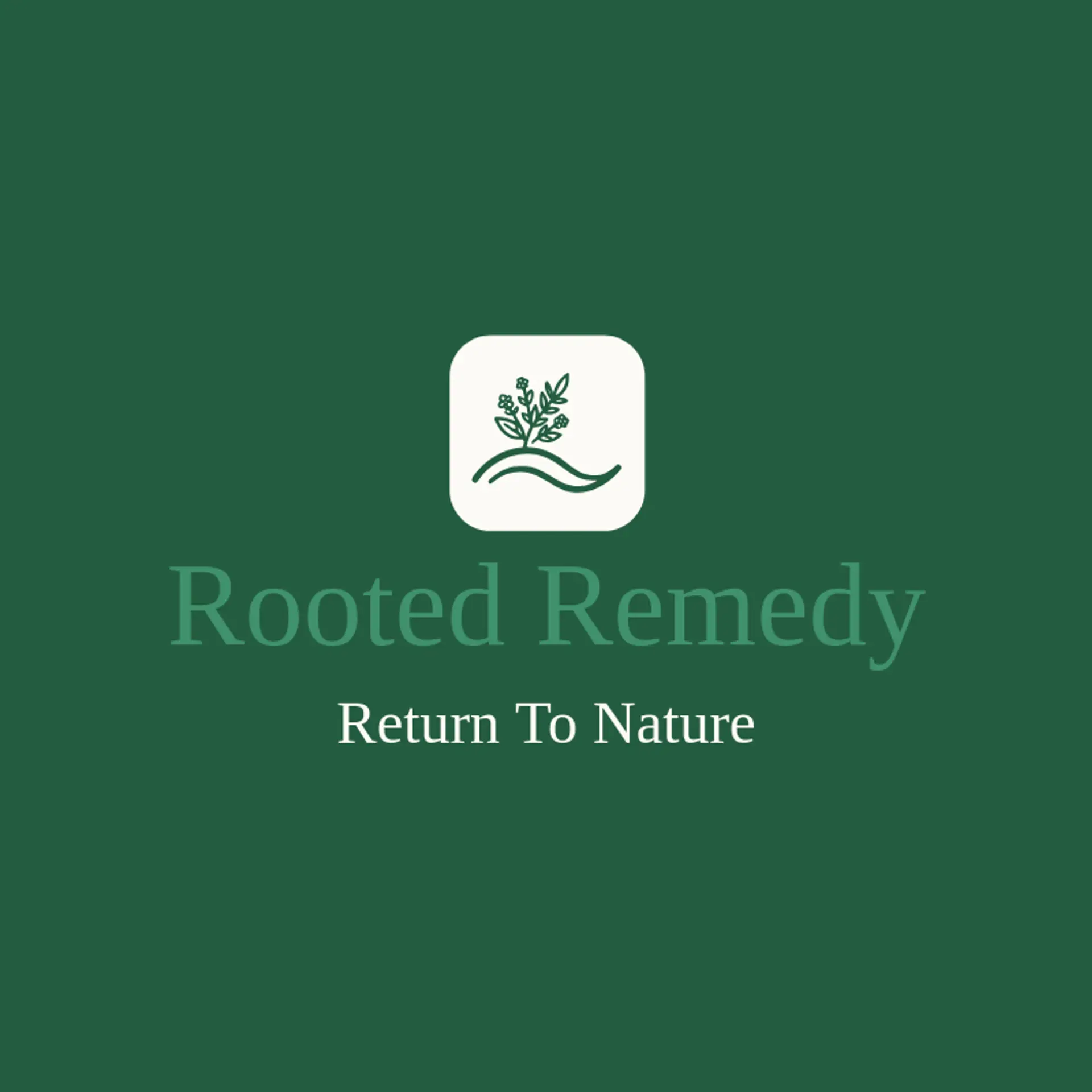 Rooted Remedy logo for wellness