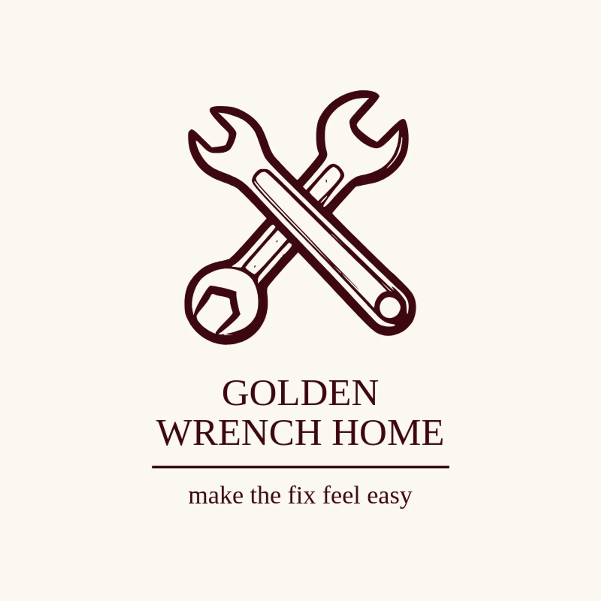 Golden Wrench Home logo for home repair