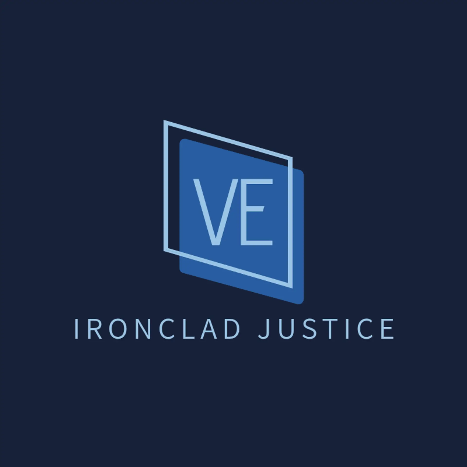 Ironclad Justice logo for law office