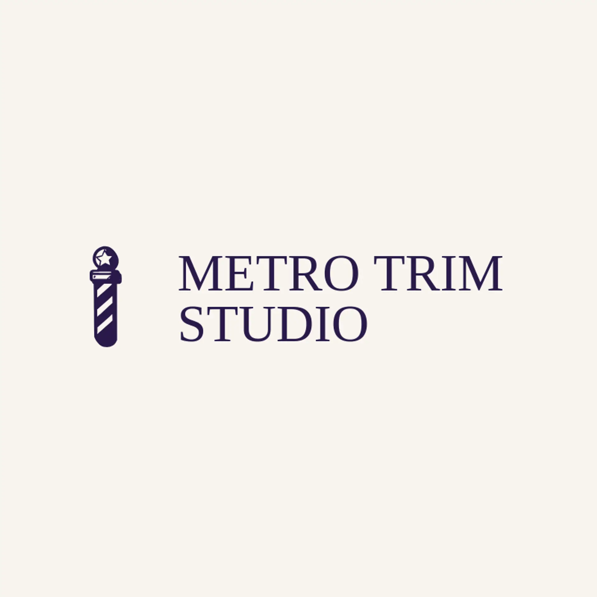 Metro Trim Studio logo for barber pole