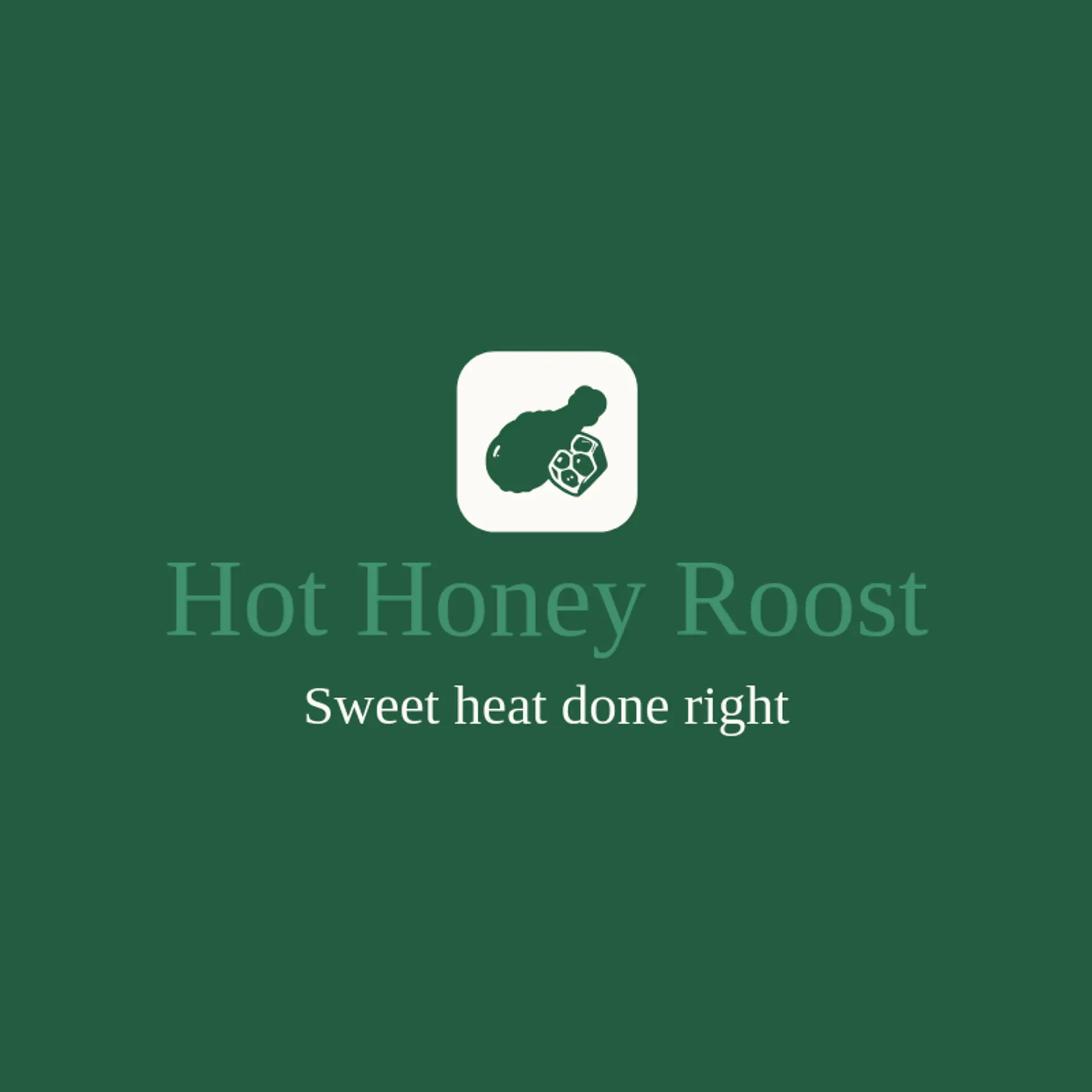 Hot Honey Roost logo for fried chicken
