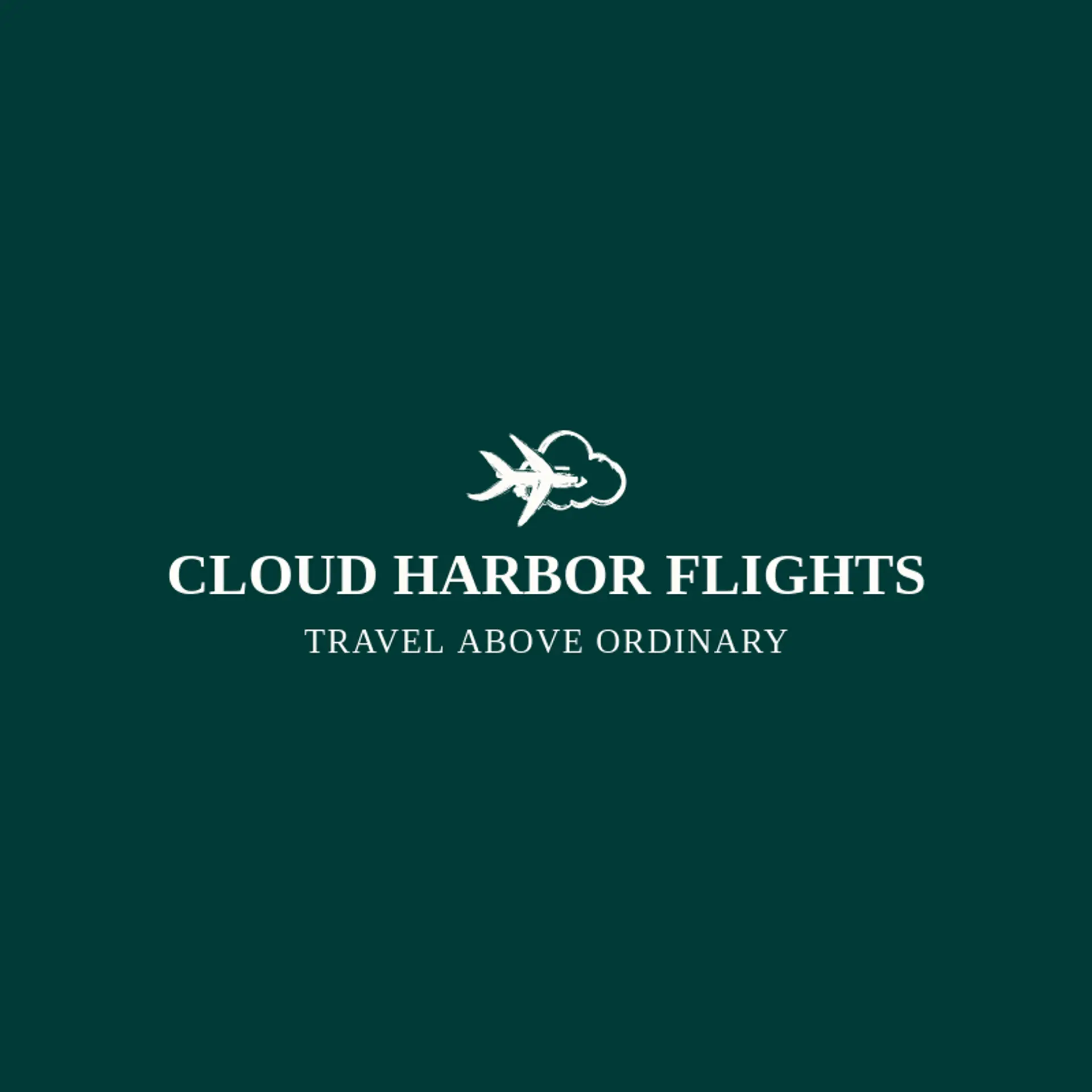 Cloud Harbor Flights logo for plane