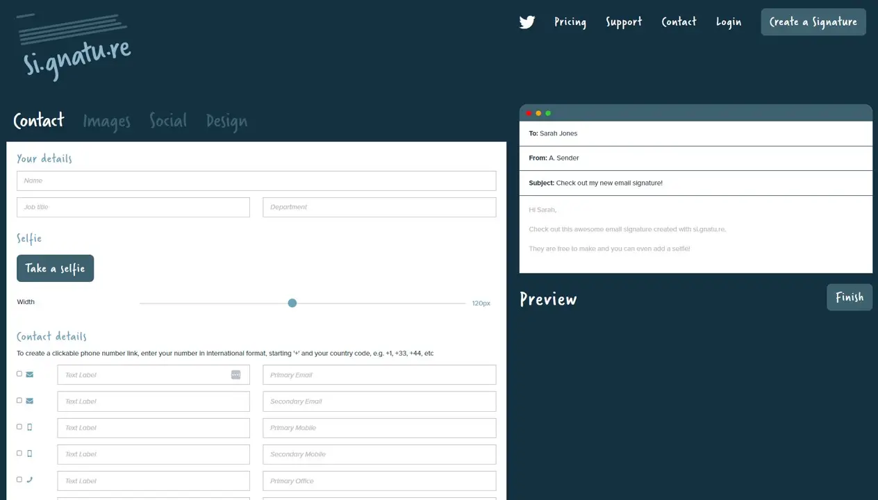 Si.gnatu.re email signature generator
