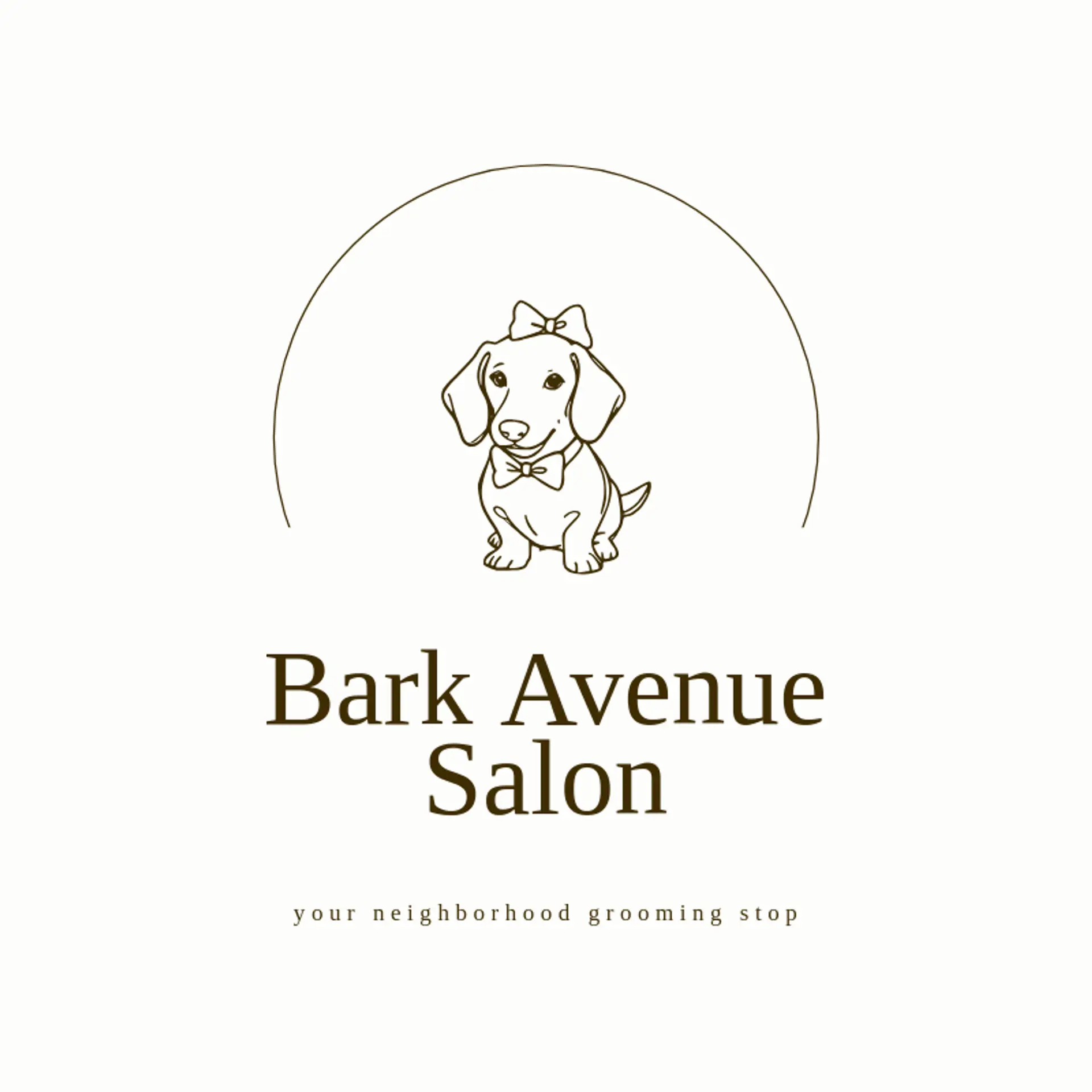 Bark Avenue Salon logo for dog grooming