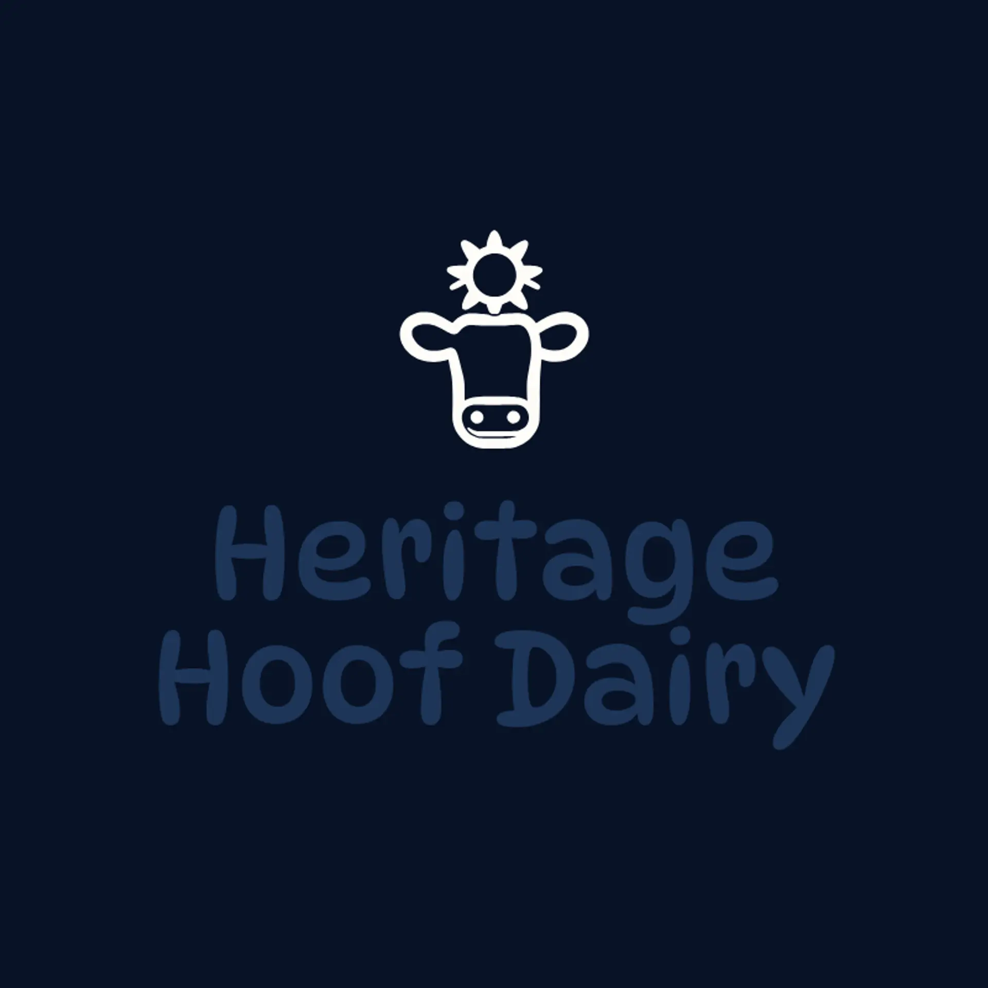 Heritage Hoof Dairy logo for cow