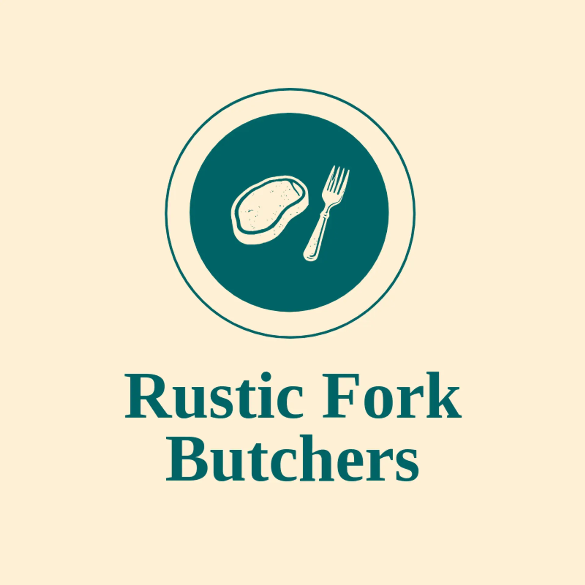 Rustic Fork Butchers logo for beef