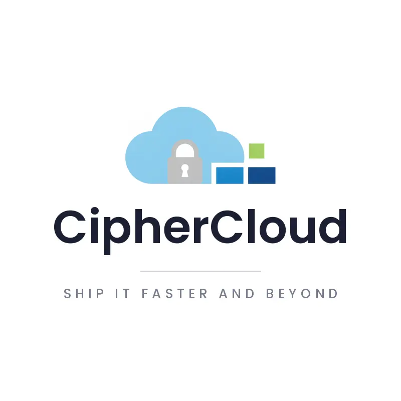 A minimal cloud storage and data tech logo on white.