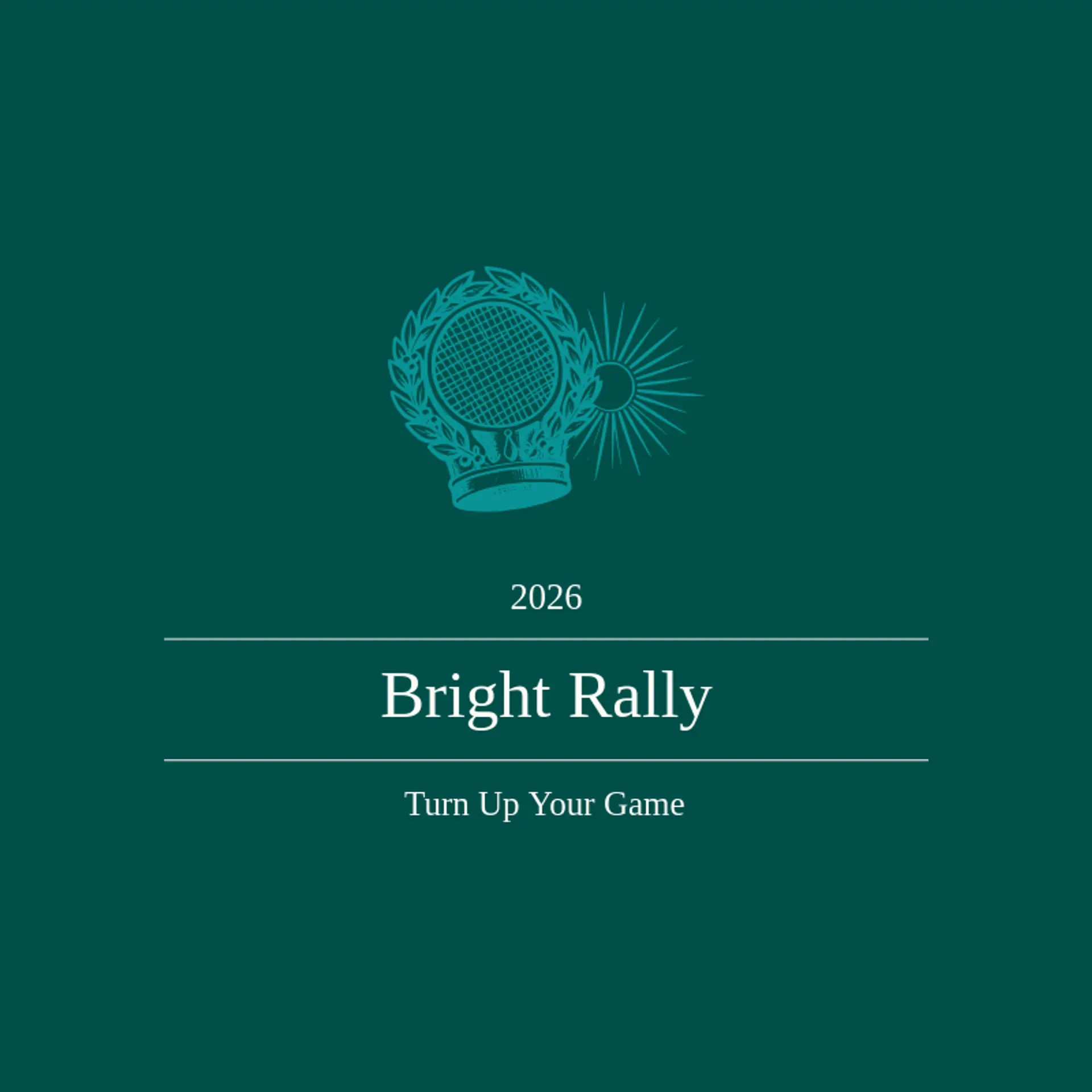 Bright Rally logo for tennis
