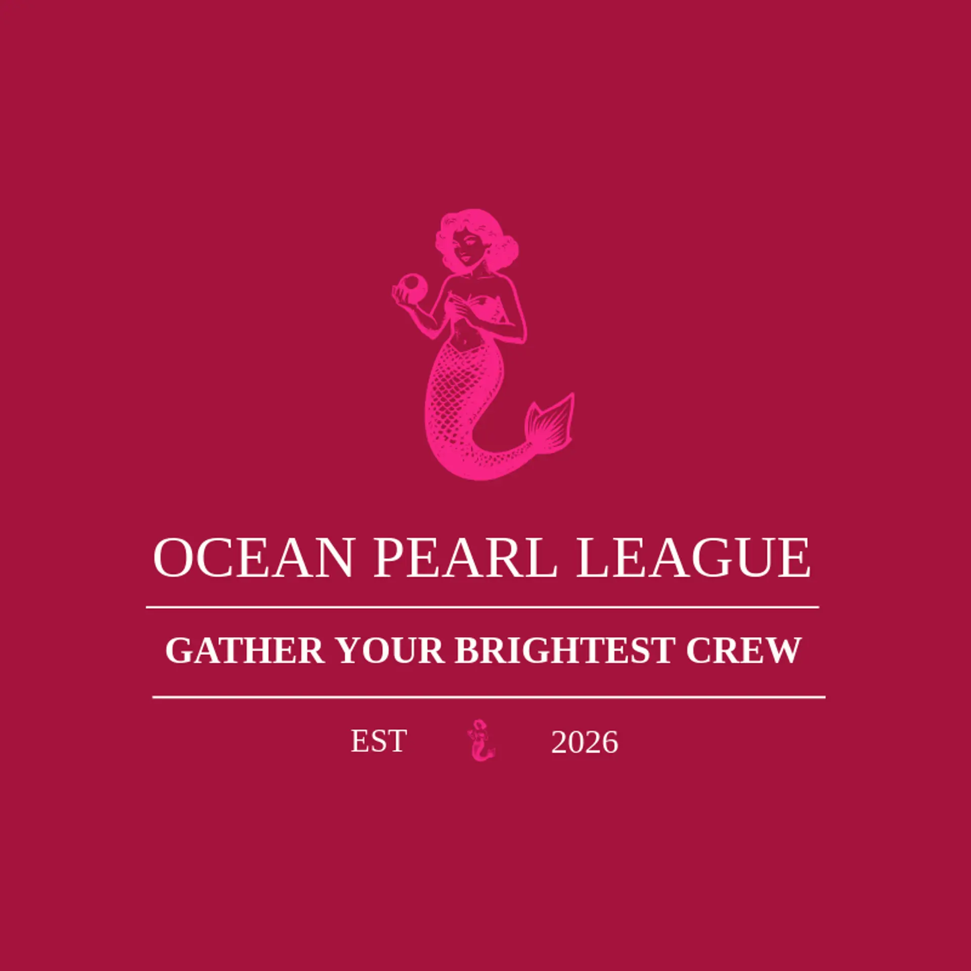 Ocean Pearl League logo for mermaid