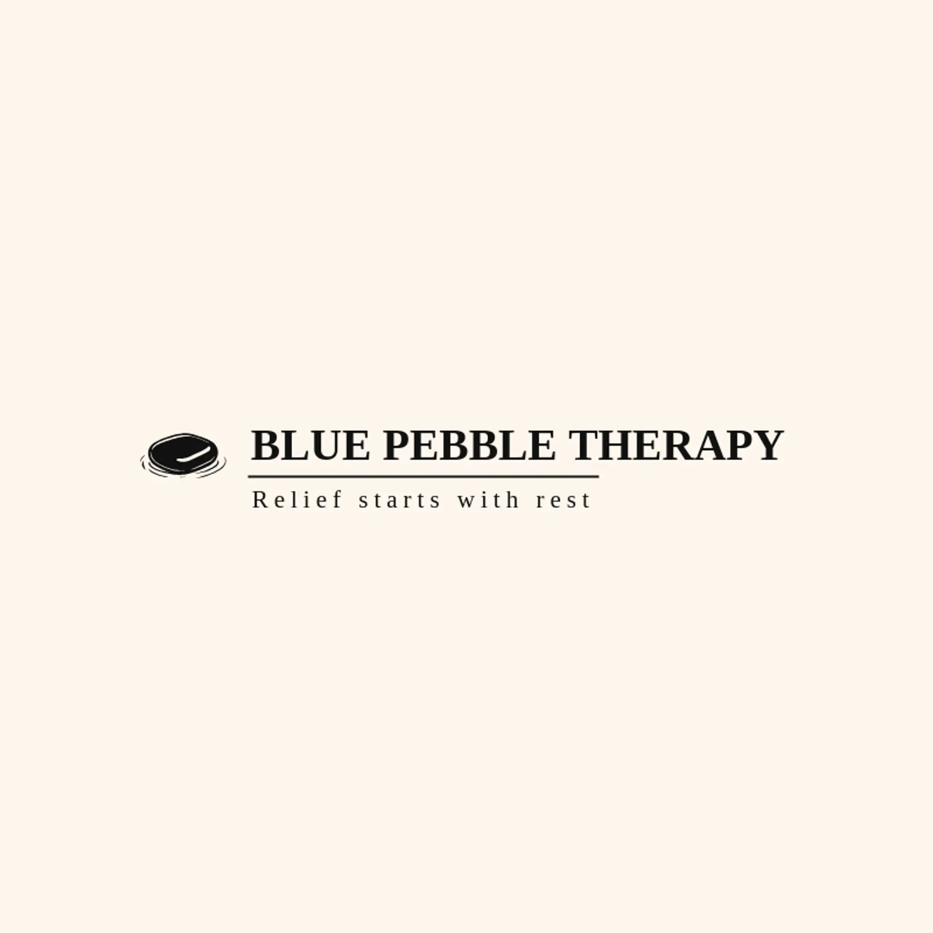 Blue Pebble Therapy logo for massage