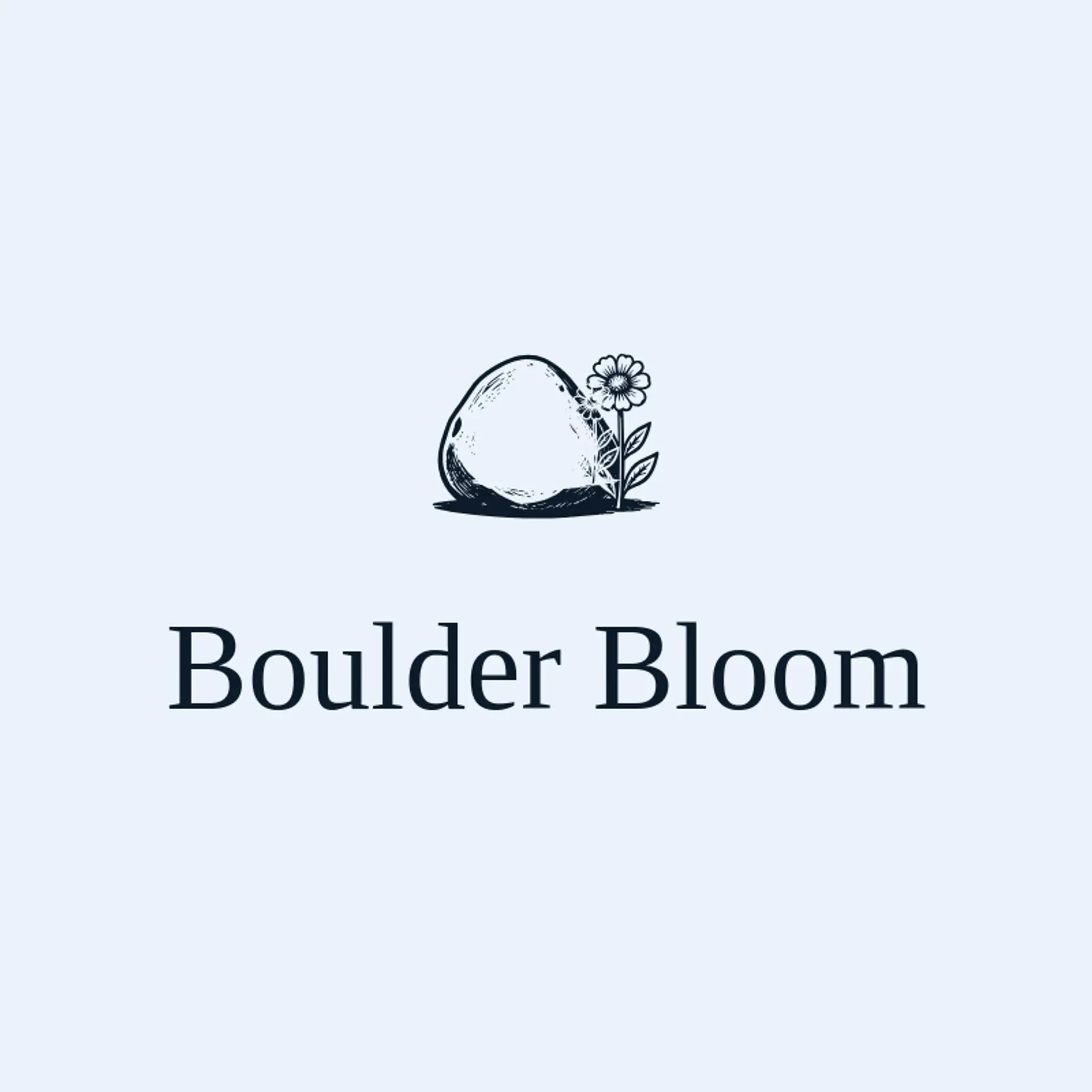 Boulder Bloom logo for stone