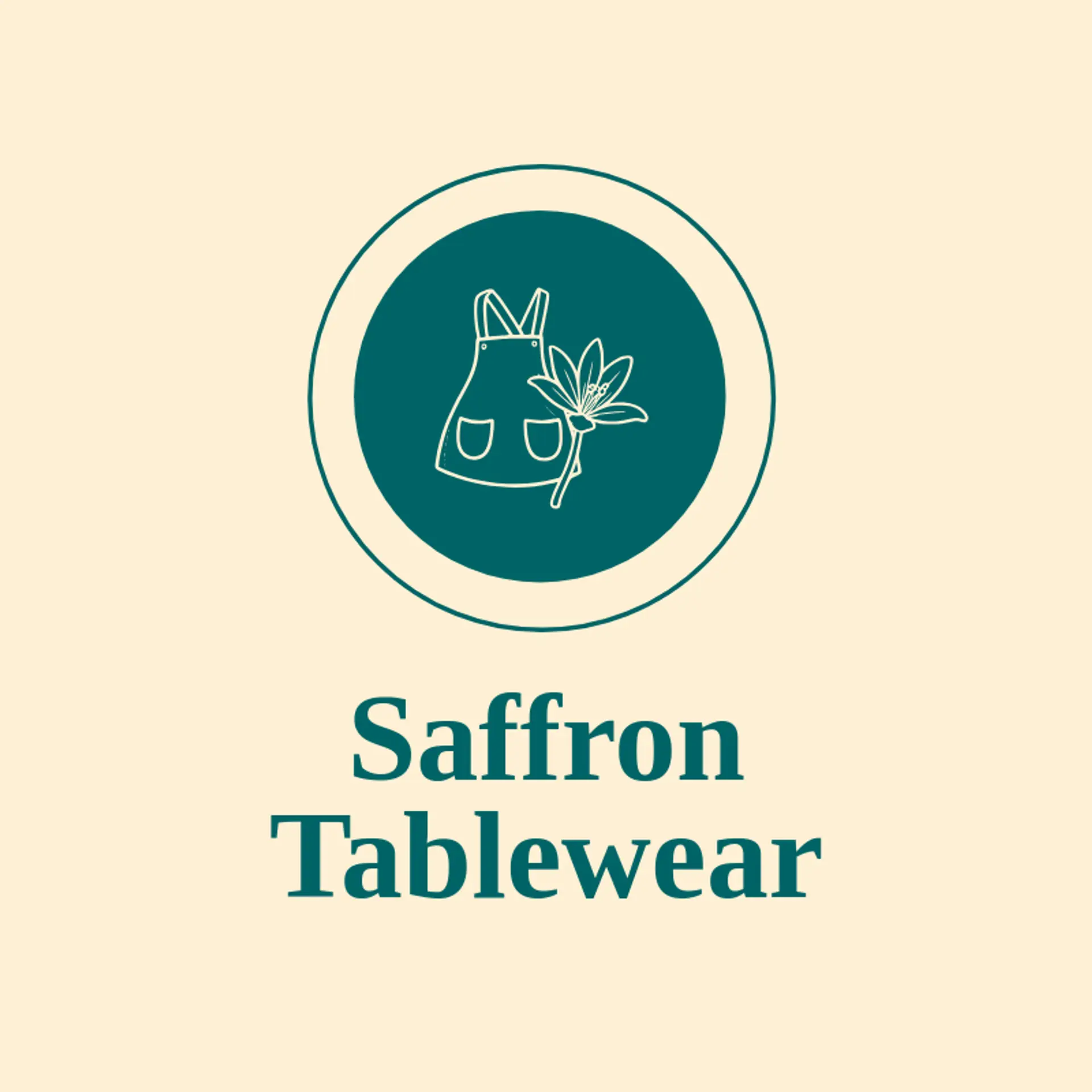 Saffron Tablewear logo for apron