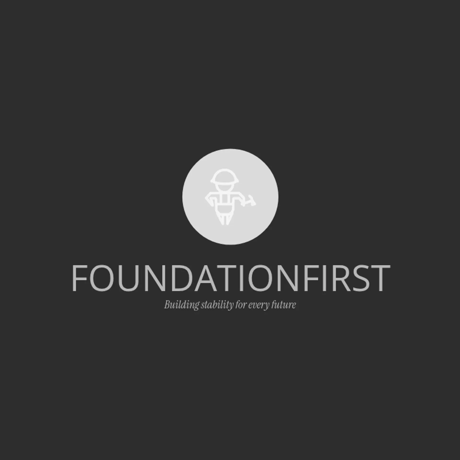FoundationFirst logo for construction house