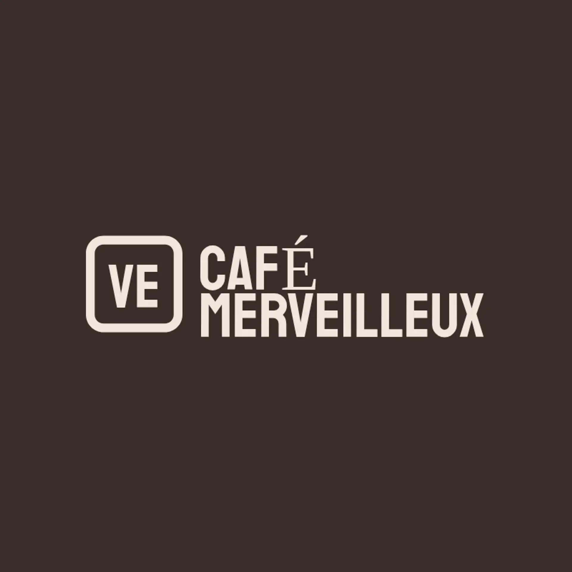 Café Merveilleux logo for french cafe