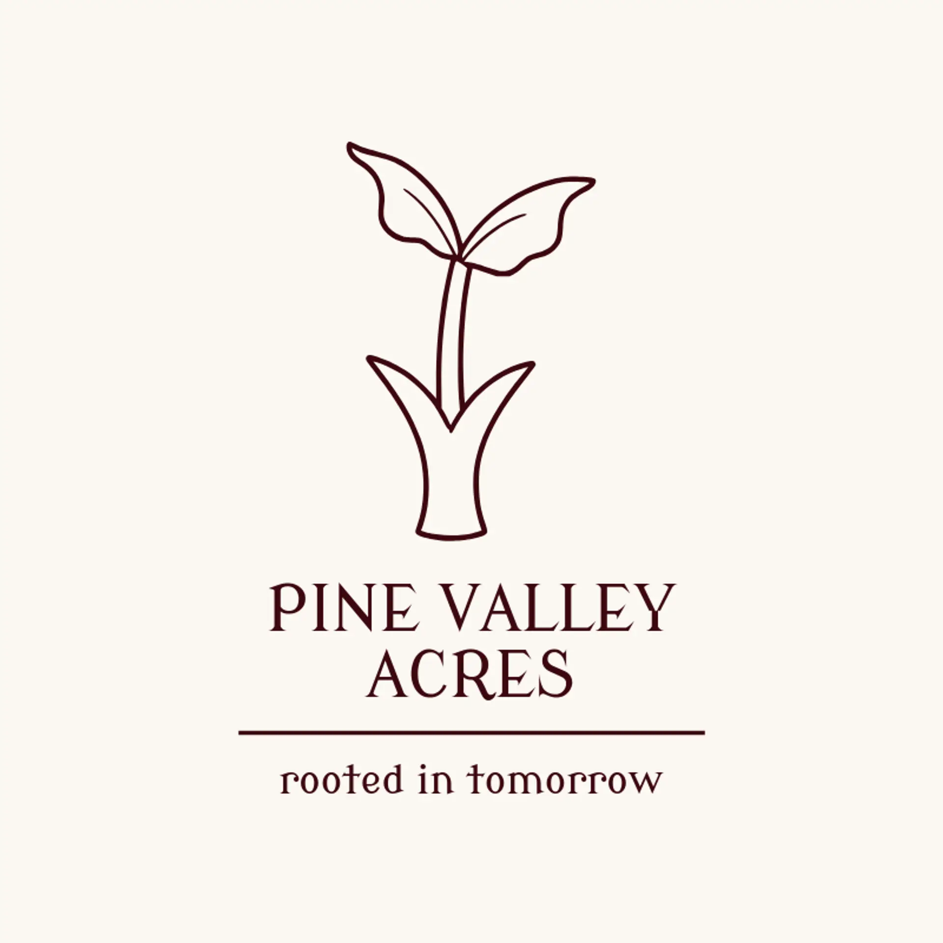 Pine Valley Acres logo for farm