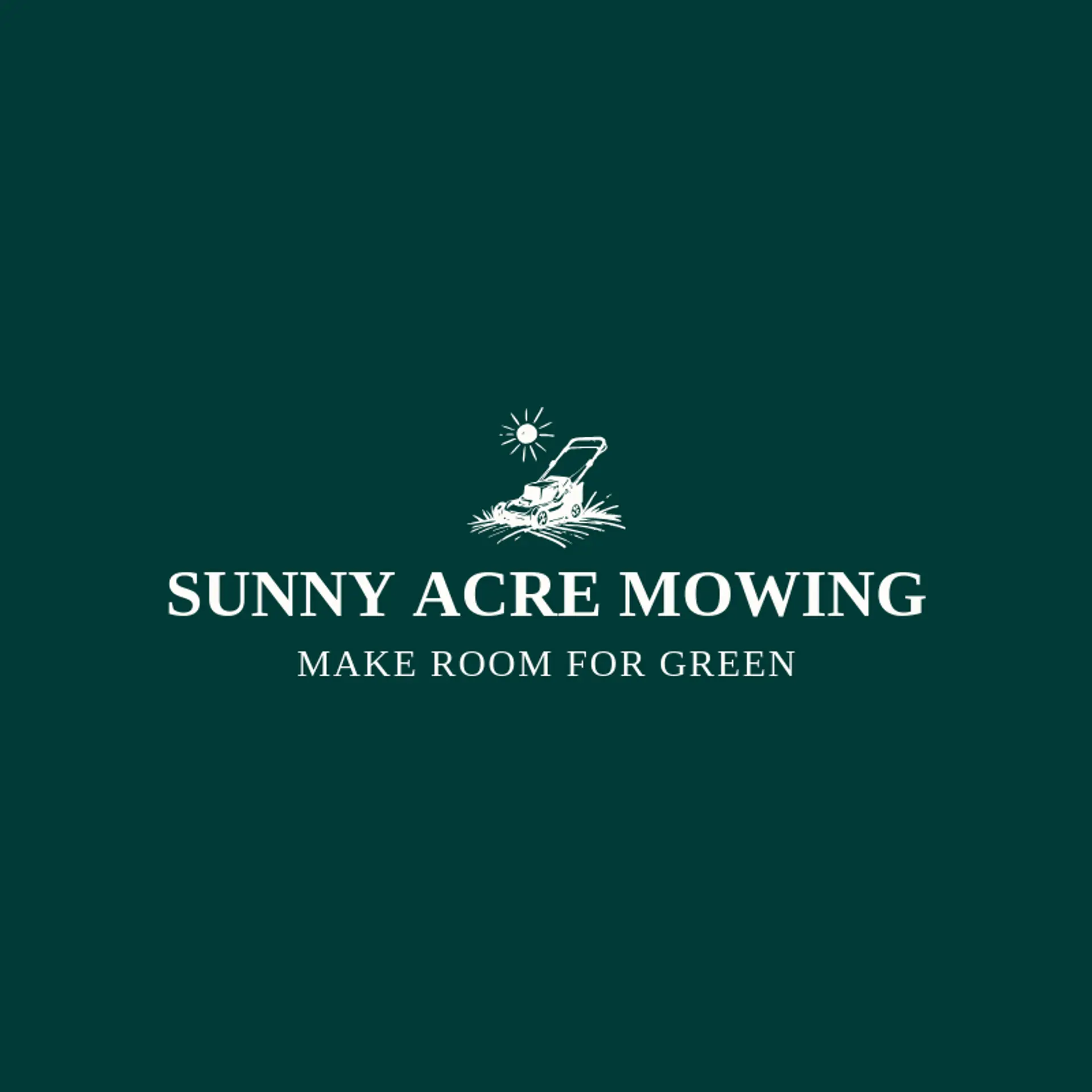 Sunny Acre Mowing logo for lawn mowing