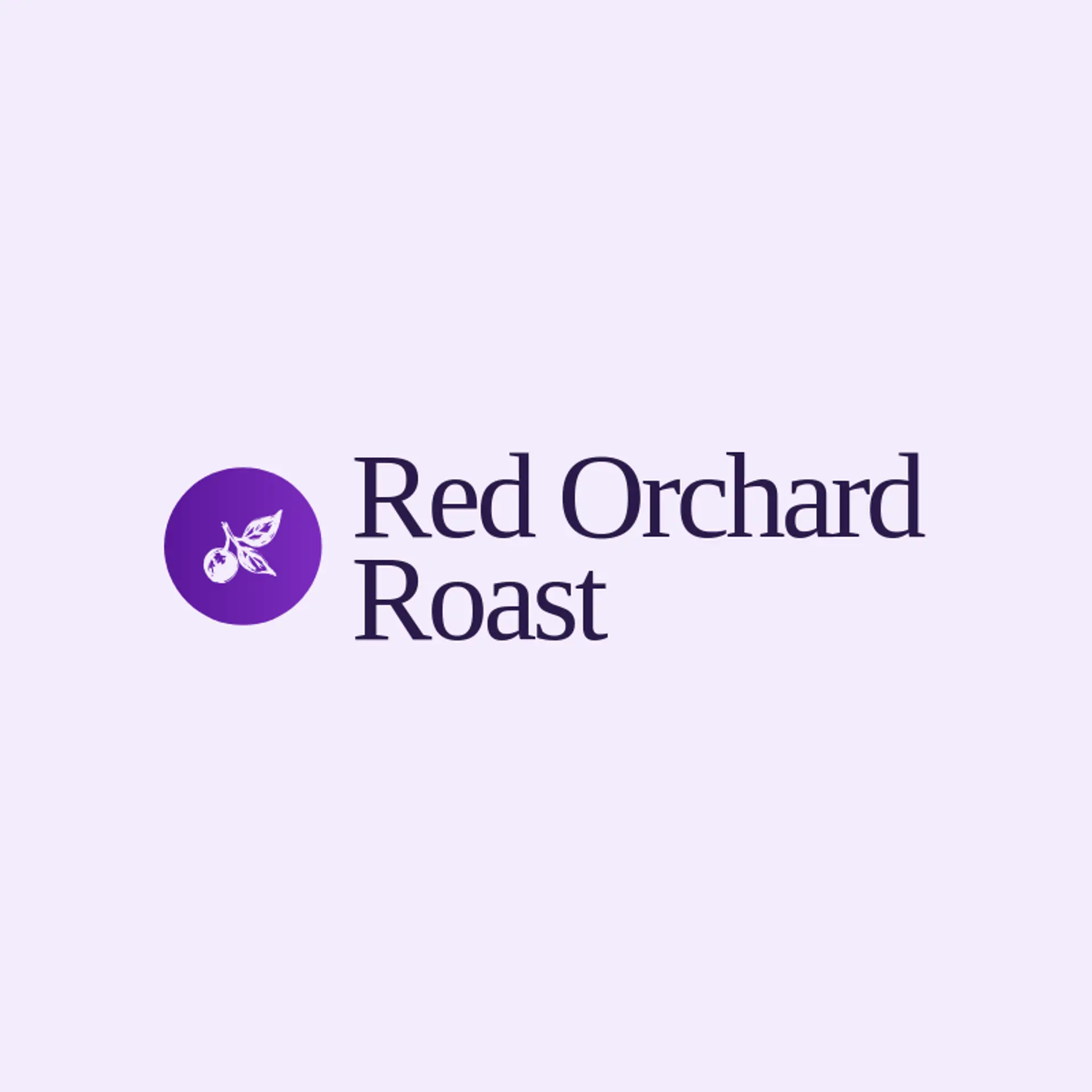 Red Orchard Roast logo for coffee bean