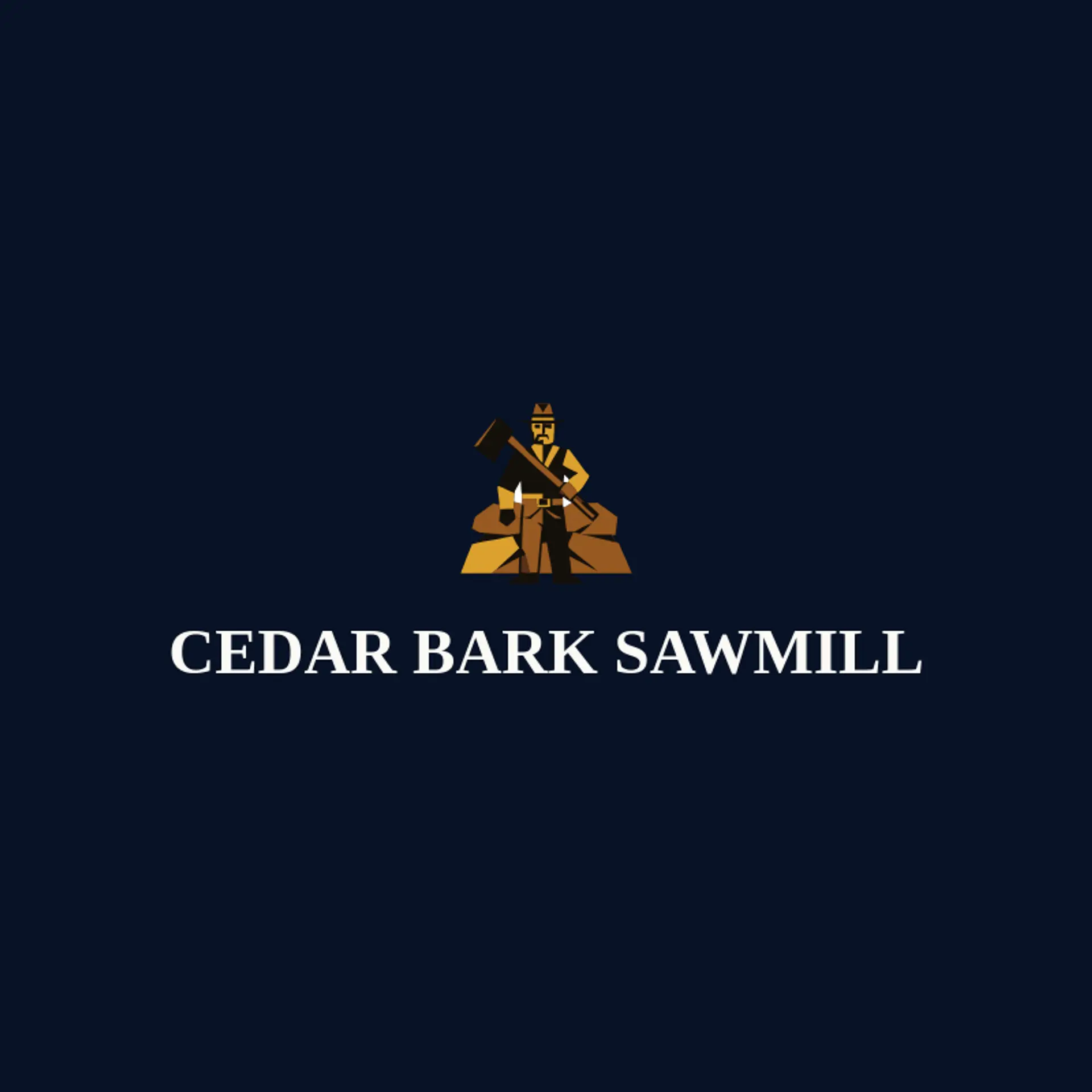 Cedar Bark Sawmill logo for lumberjack