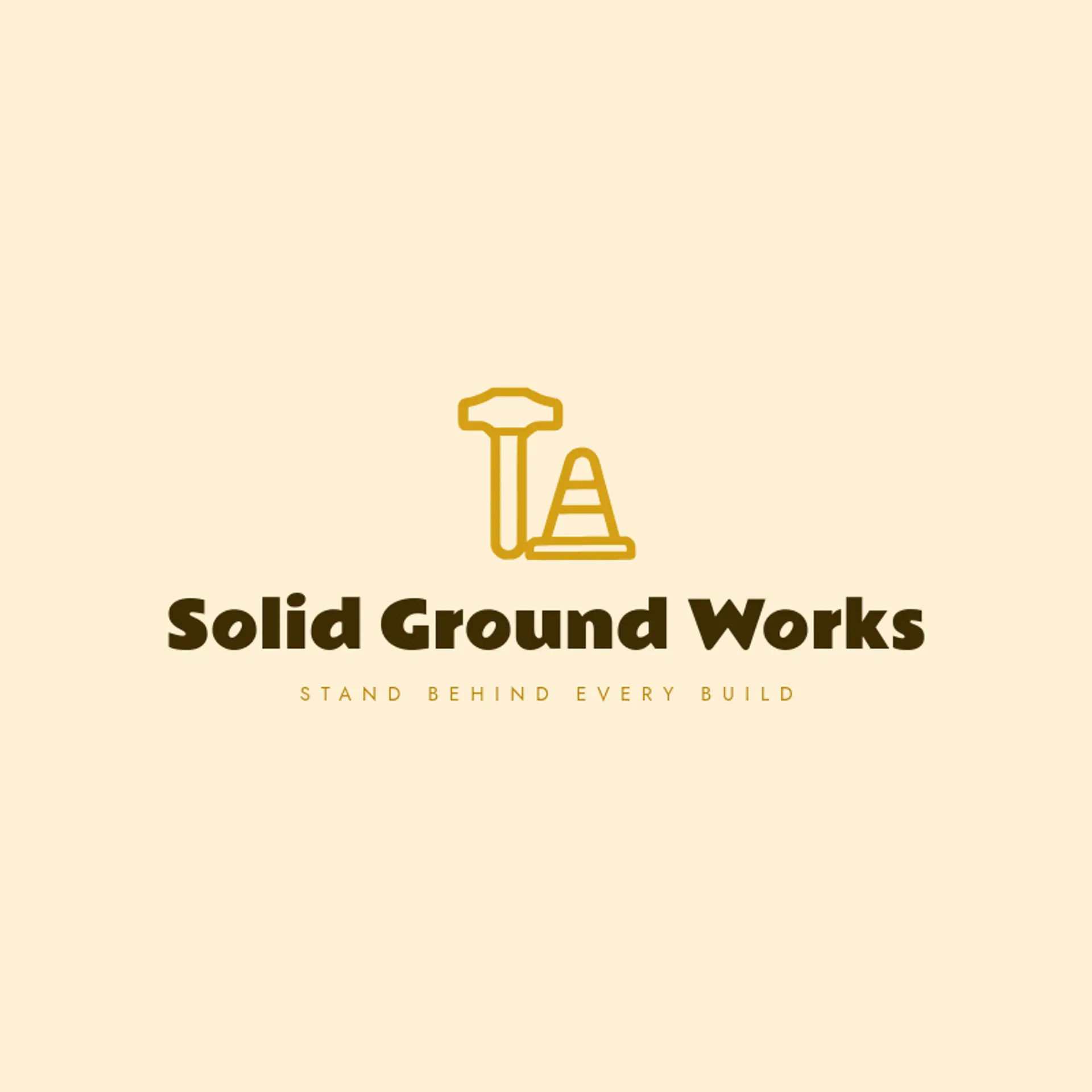 Solid Ground Works logo for construction company
