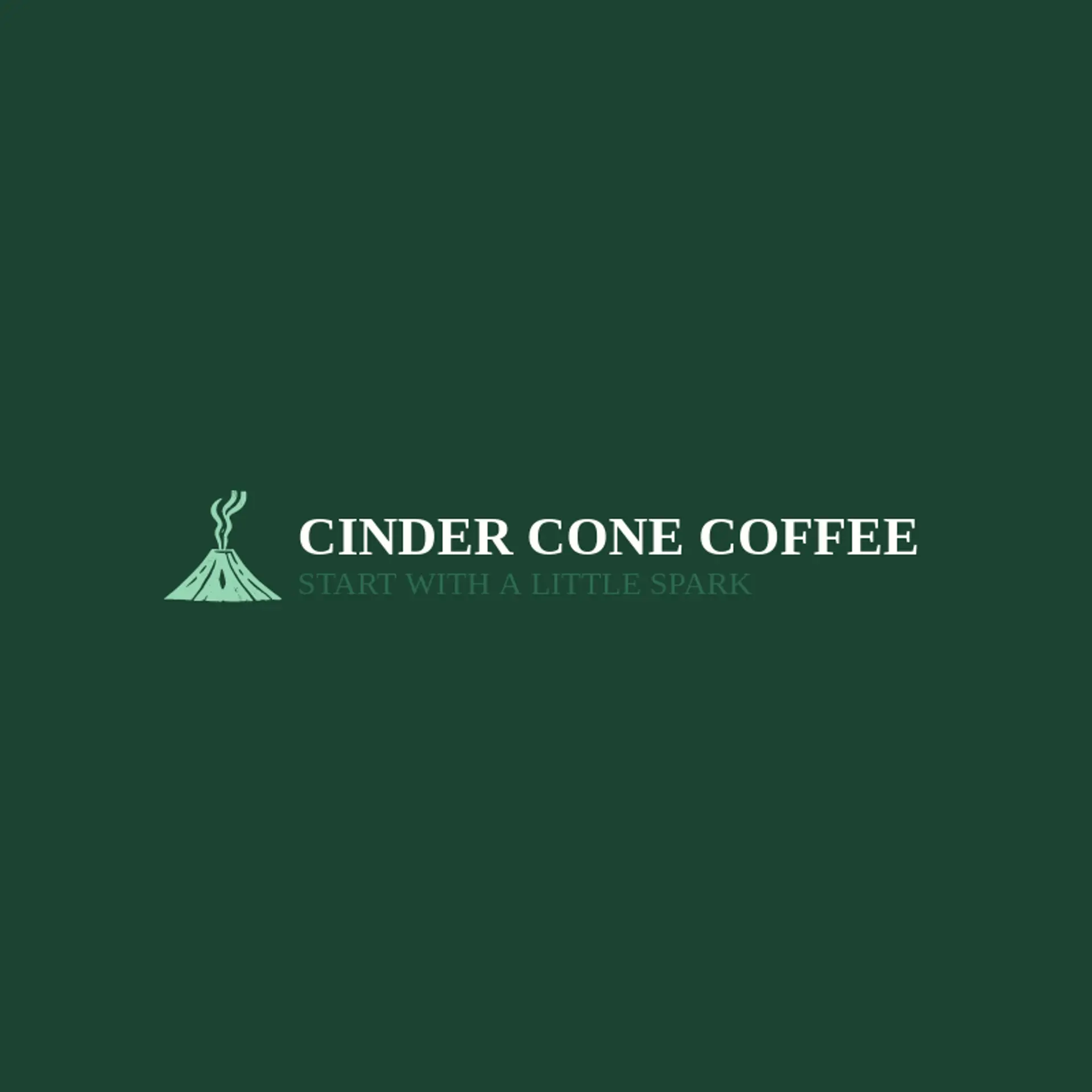 Cinder Cone Coffee logo for volcano