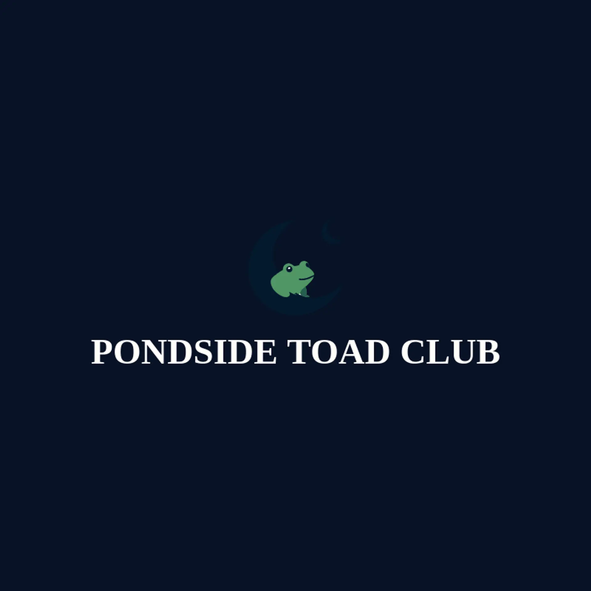 Pondside Toad Club logo for toad