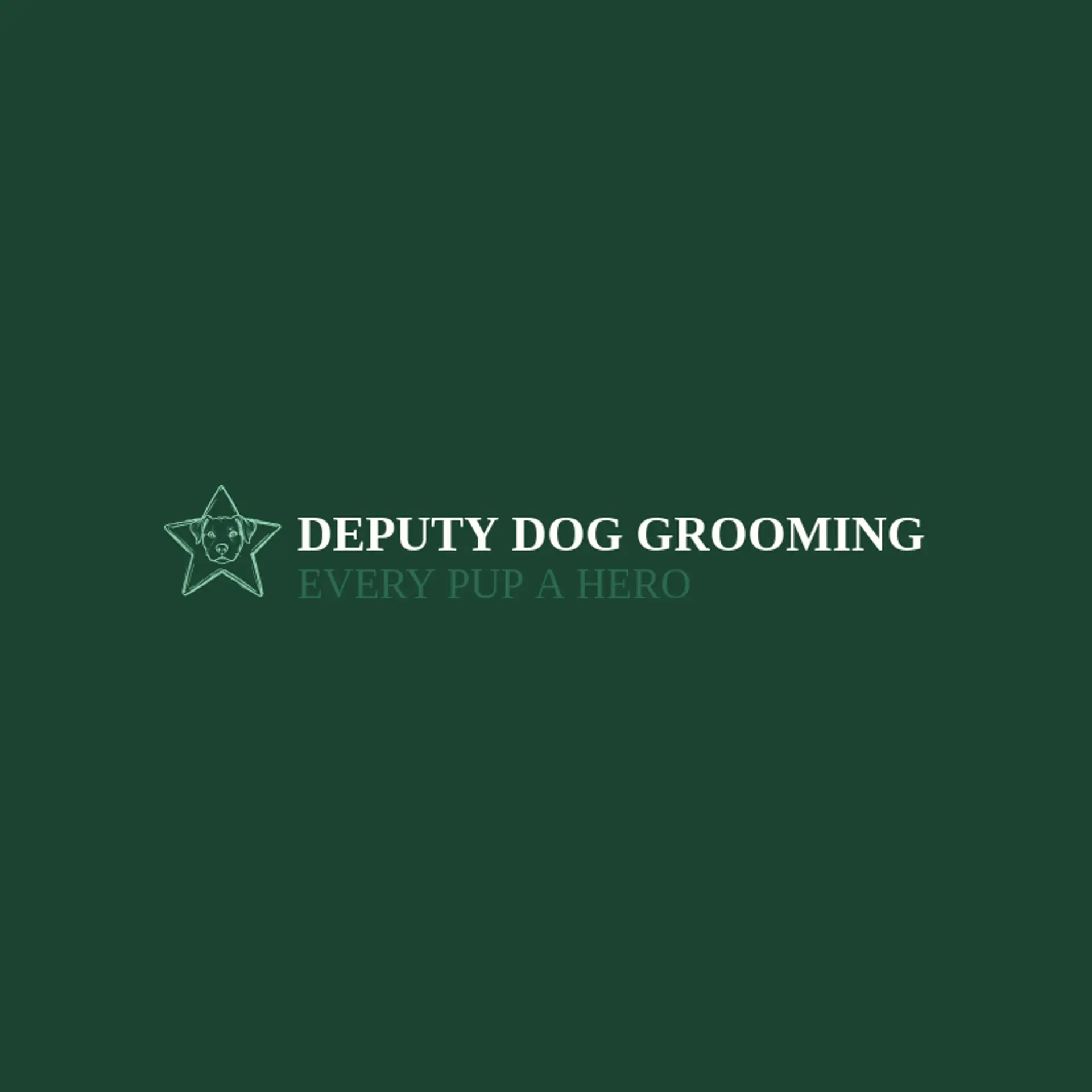 Deputy Dog Grooming logo for sheriff
