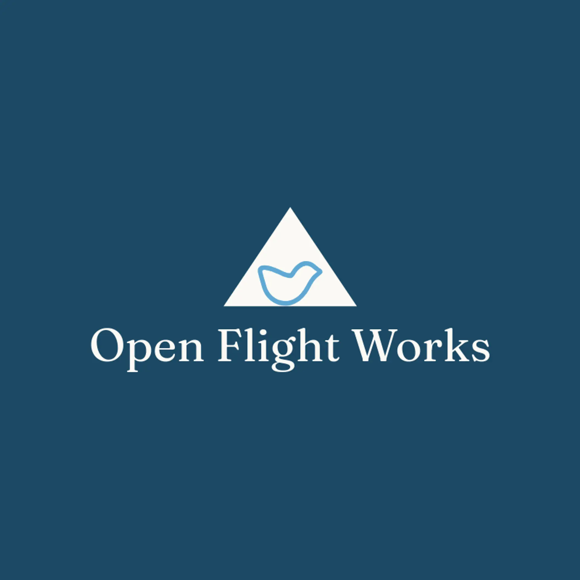 Open Flight Works logo for negative space
