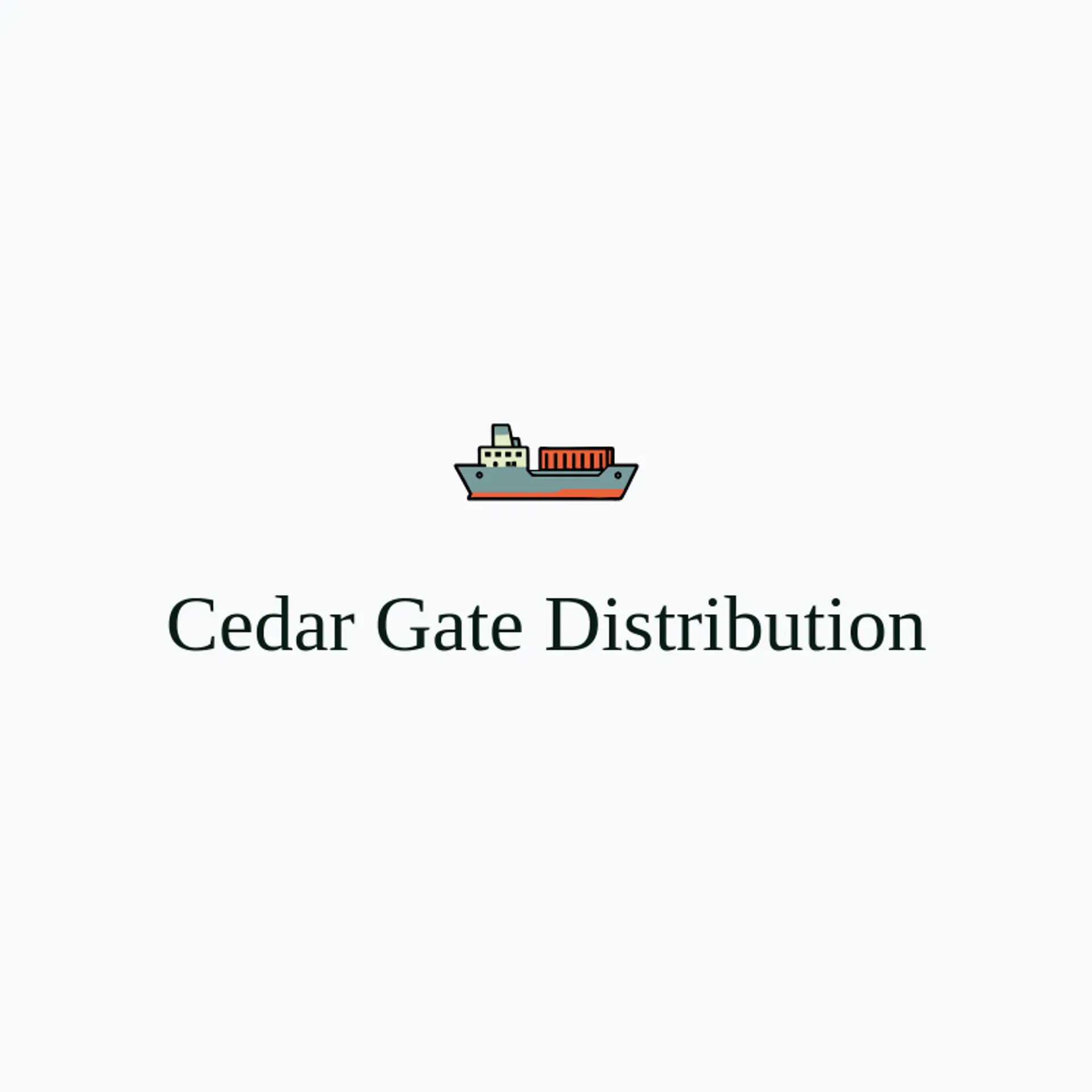 Cedar Gate Distribution logo for supply chain