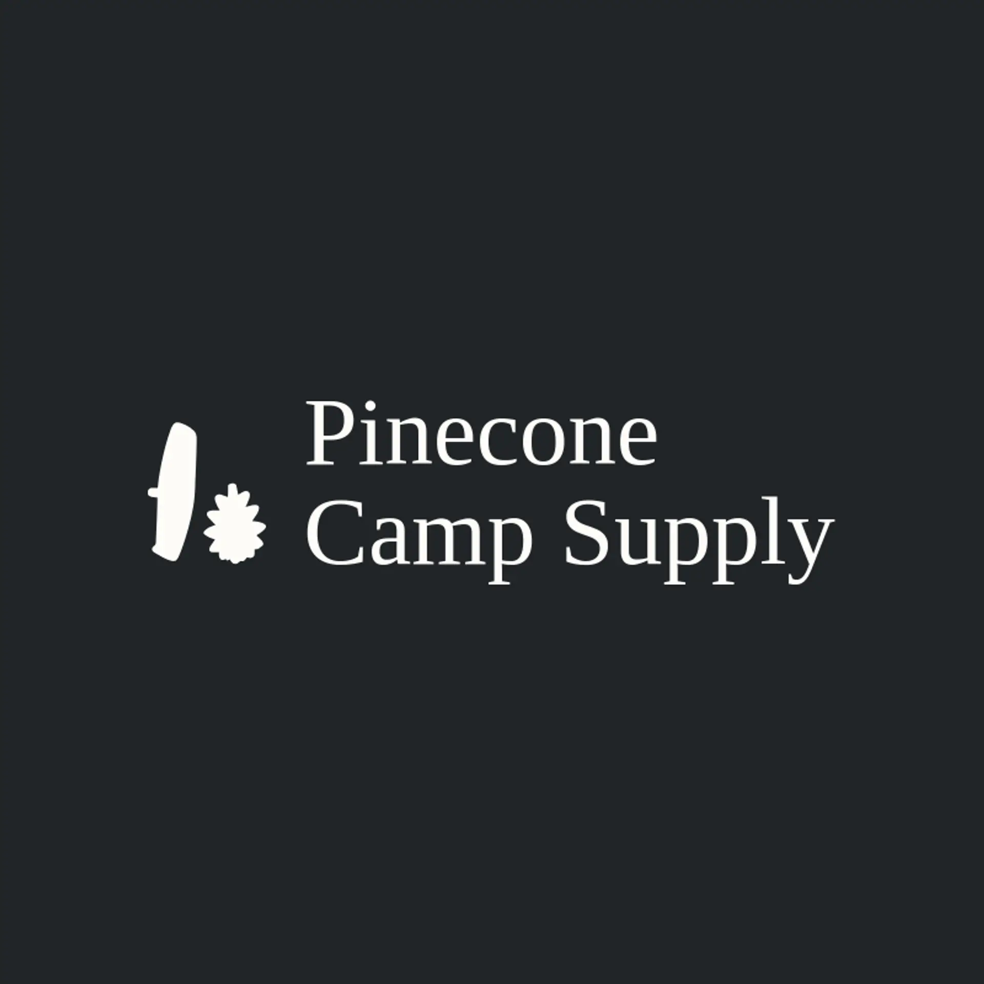 Pinecone Camp Supply logo for knife