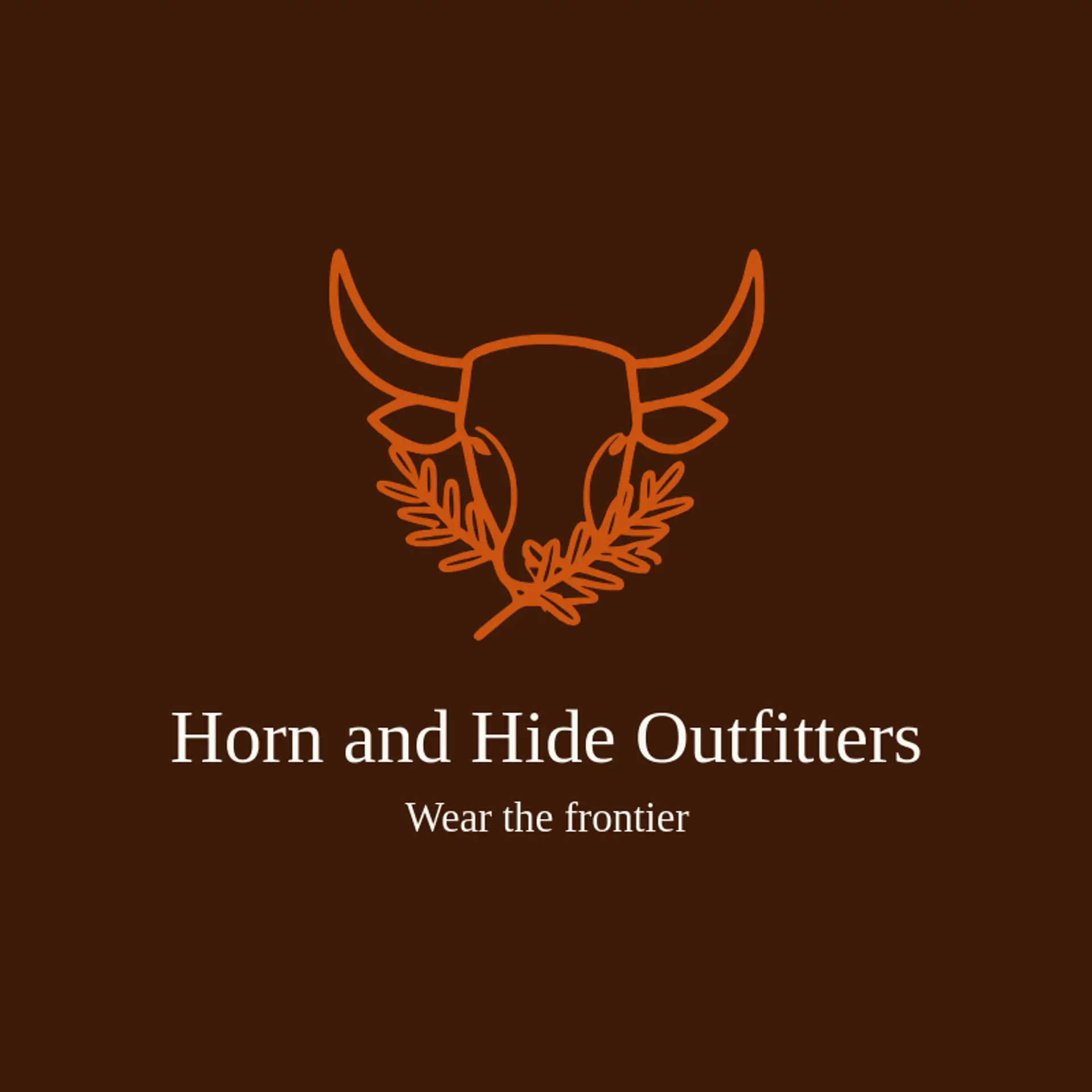 Horn and Hide Outfitters logo for longhorn