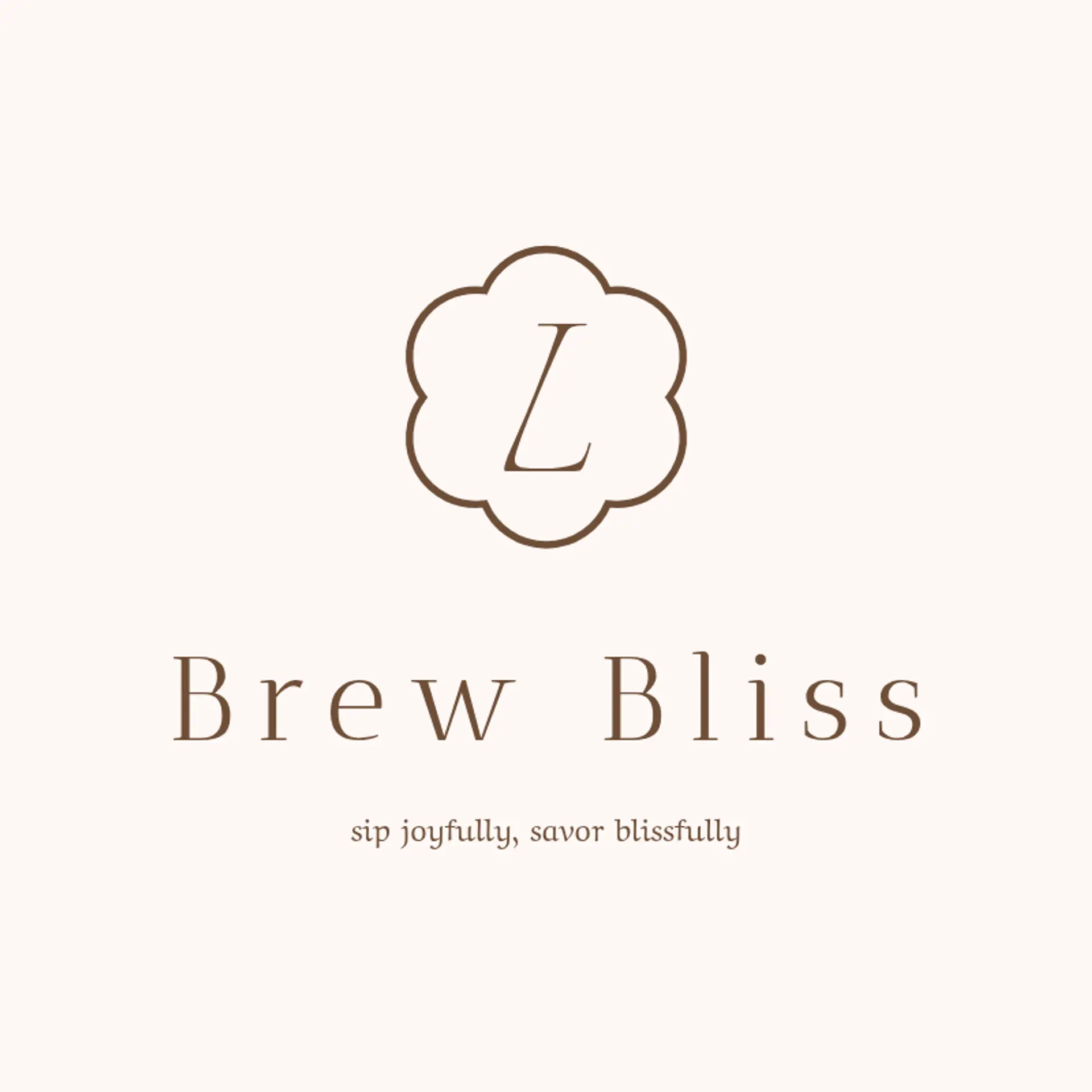 Brew Bliss logo for cafe