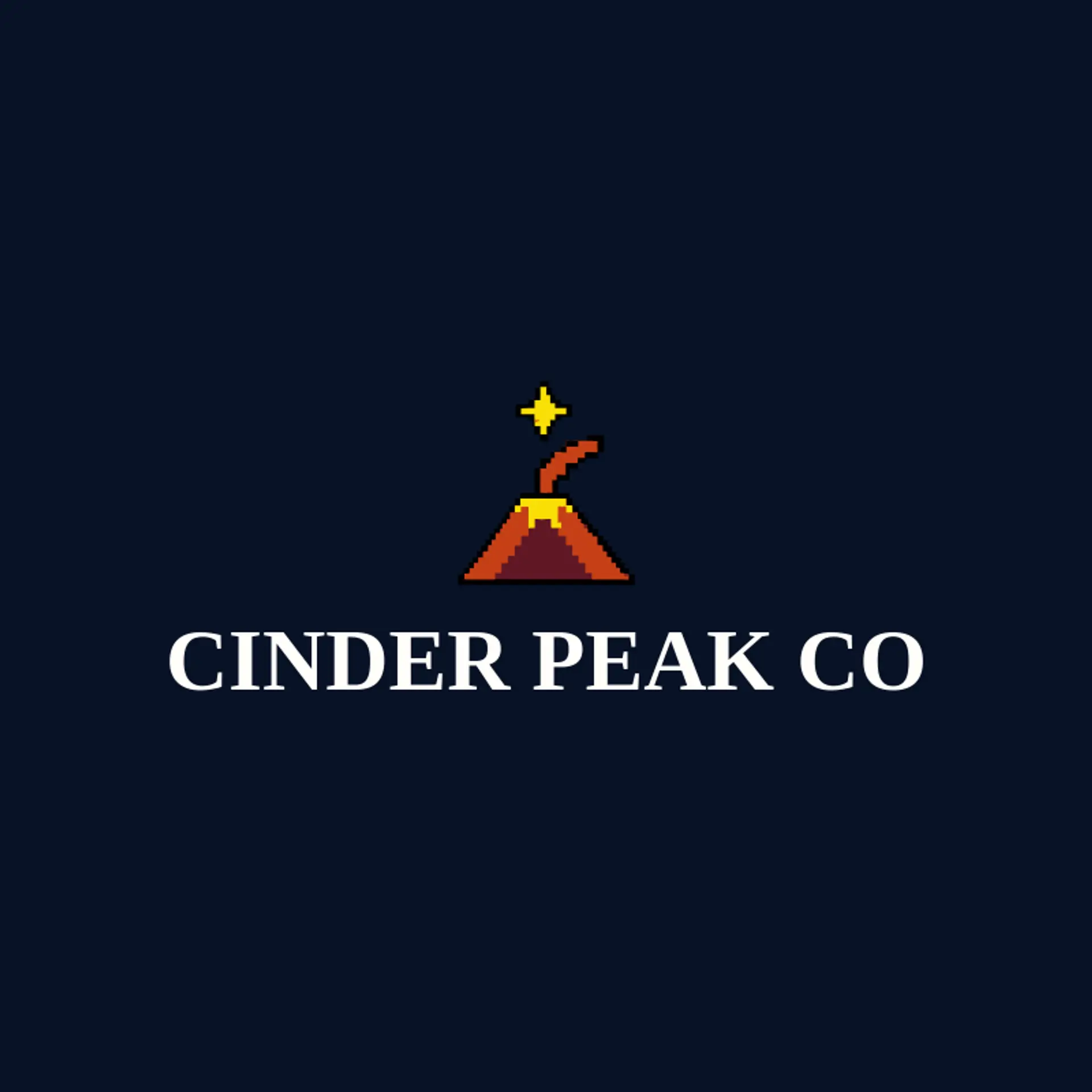 Cinder Peak Co logo for volcano