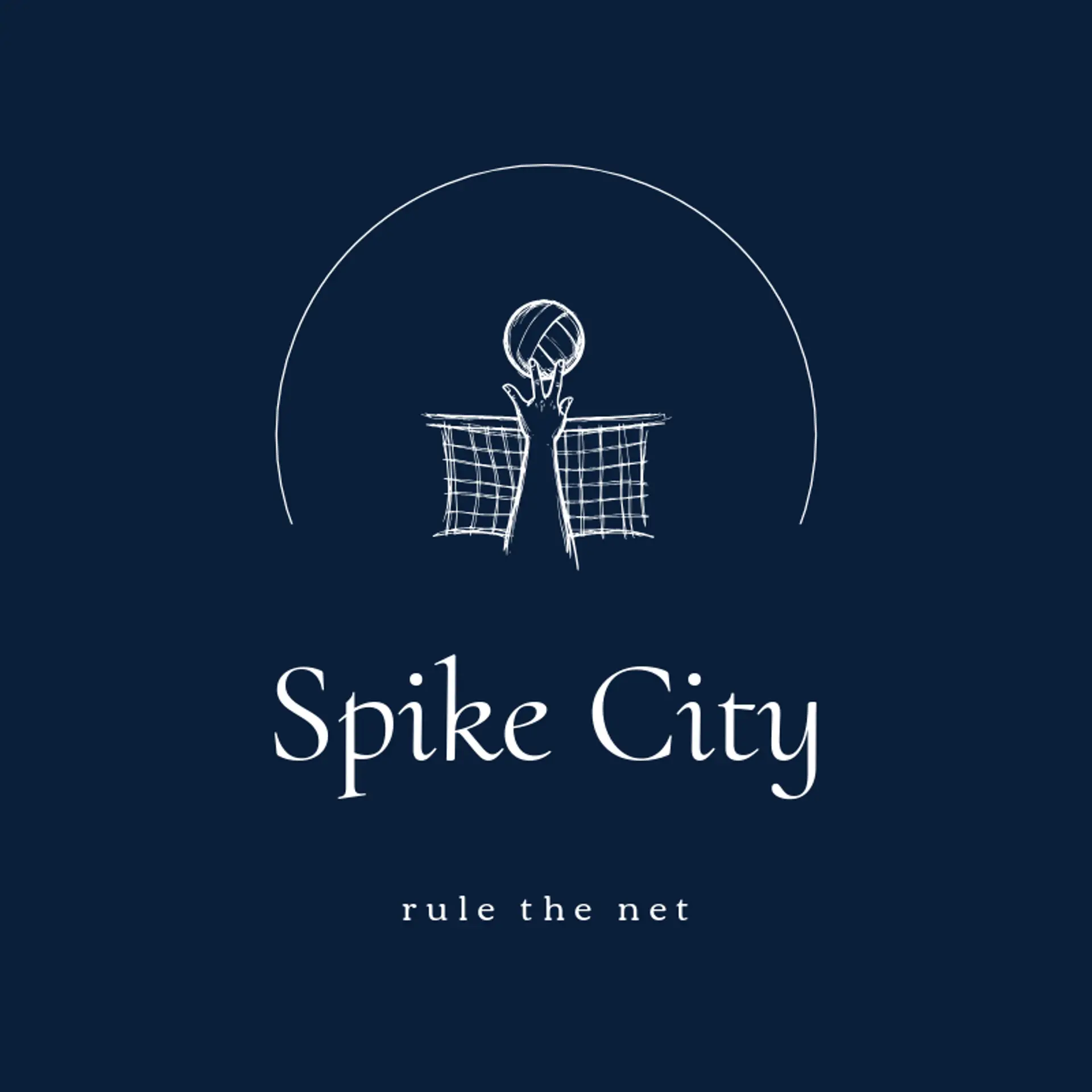Spike City logo for volleyball
