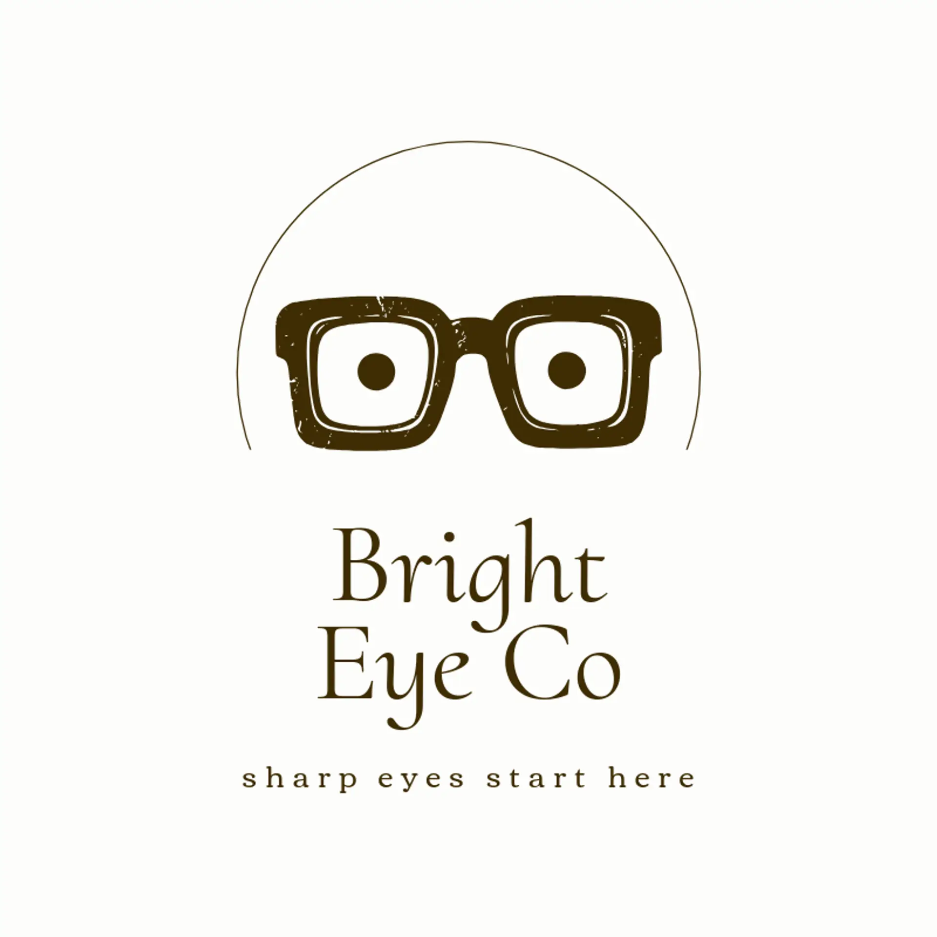 Bright Eye Co logo for glasses