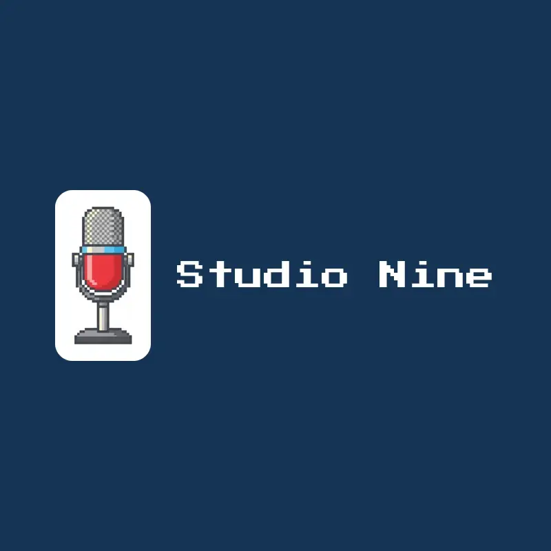 Studio microphone podcast logo