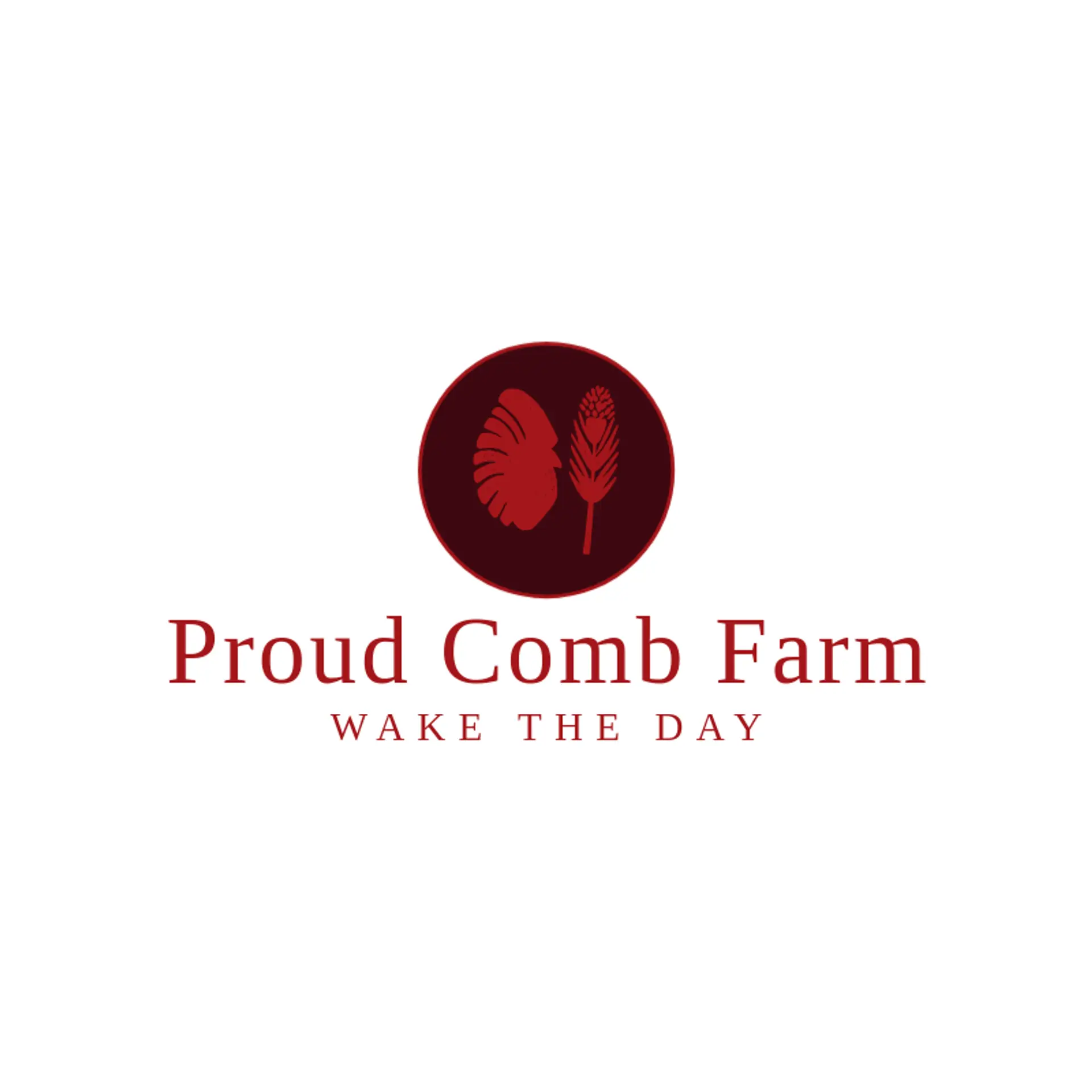 Proud Comb Farm logo for rooster