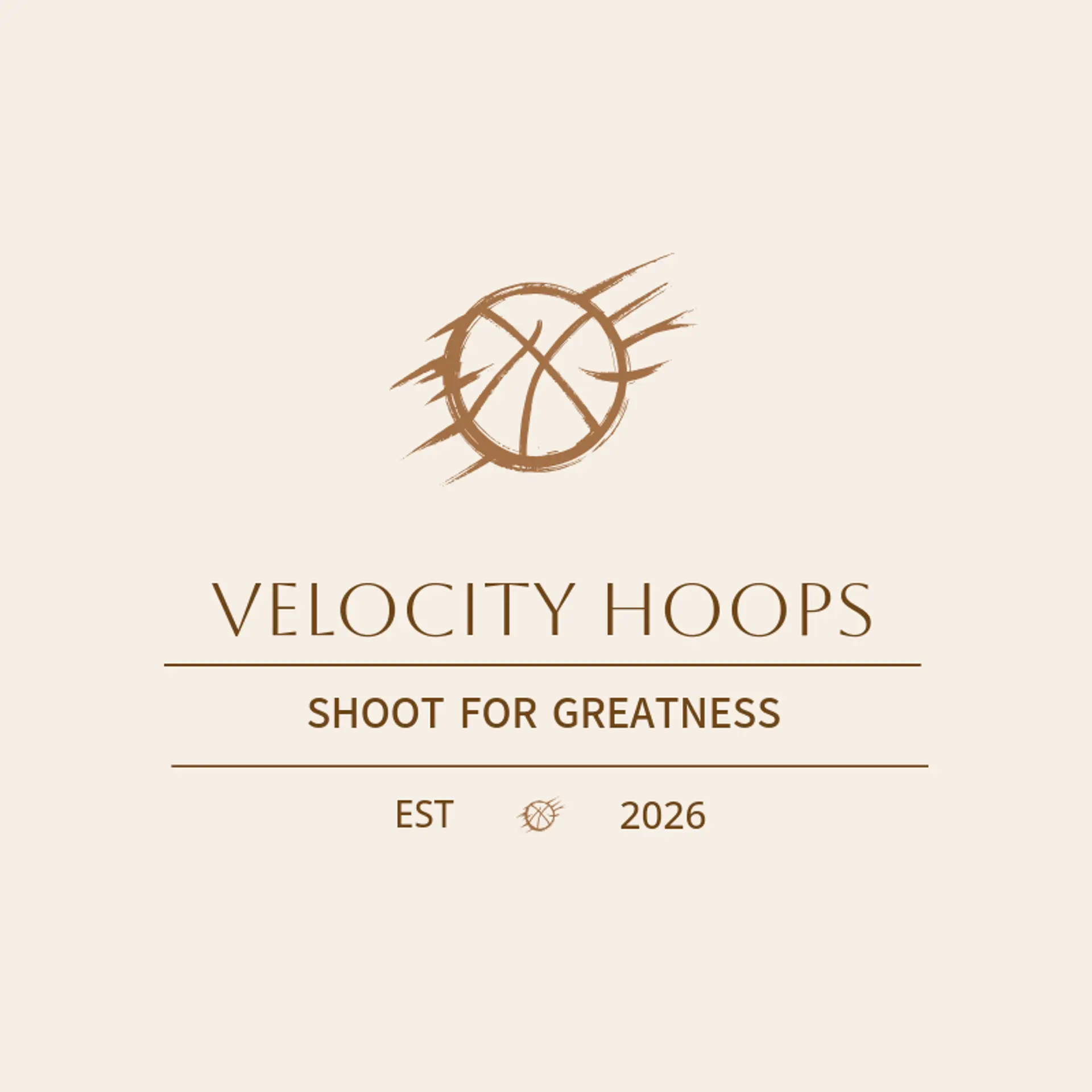 Velocity Hoops logo for basketball