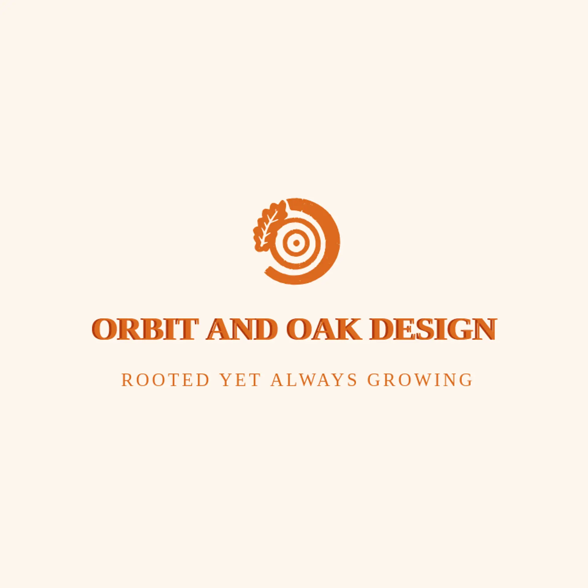 Orbit and Oak Design logo for spiral