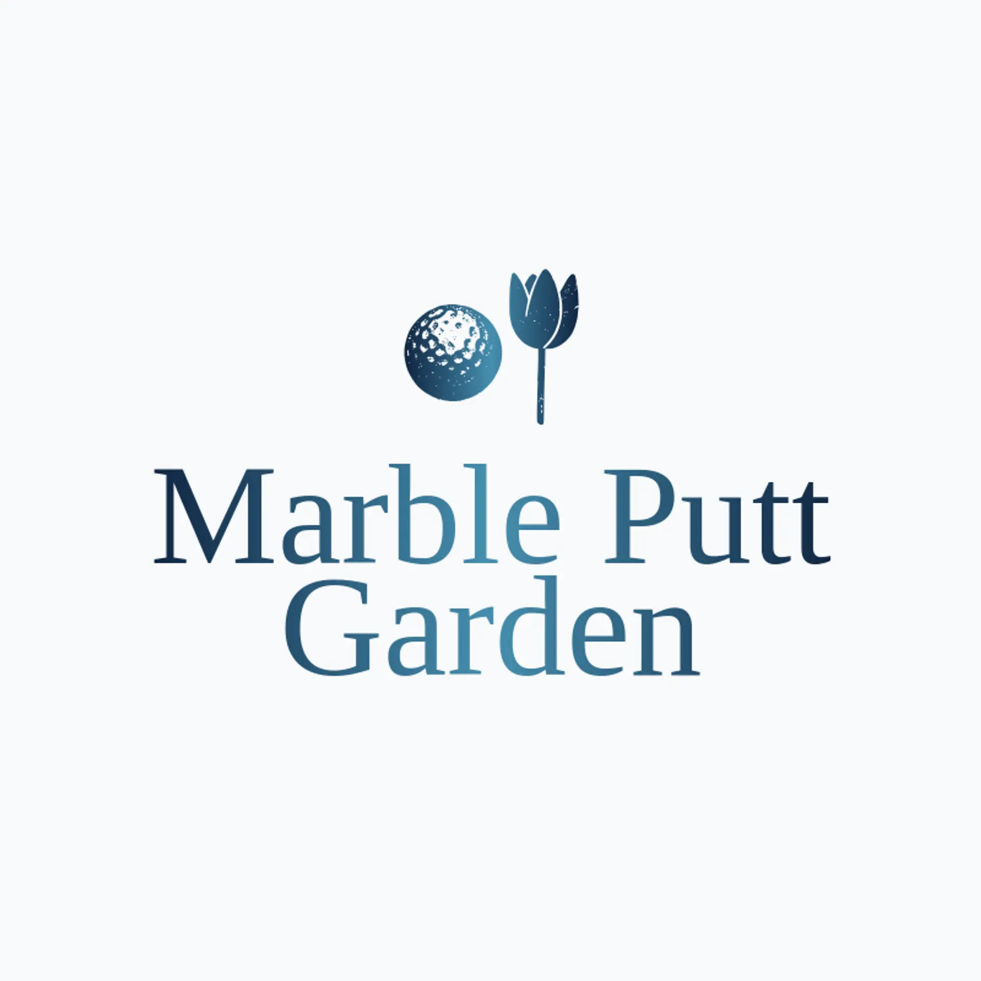 Marble Putt Garden logo for mini golf