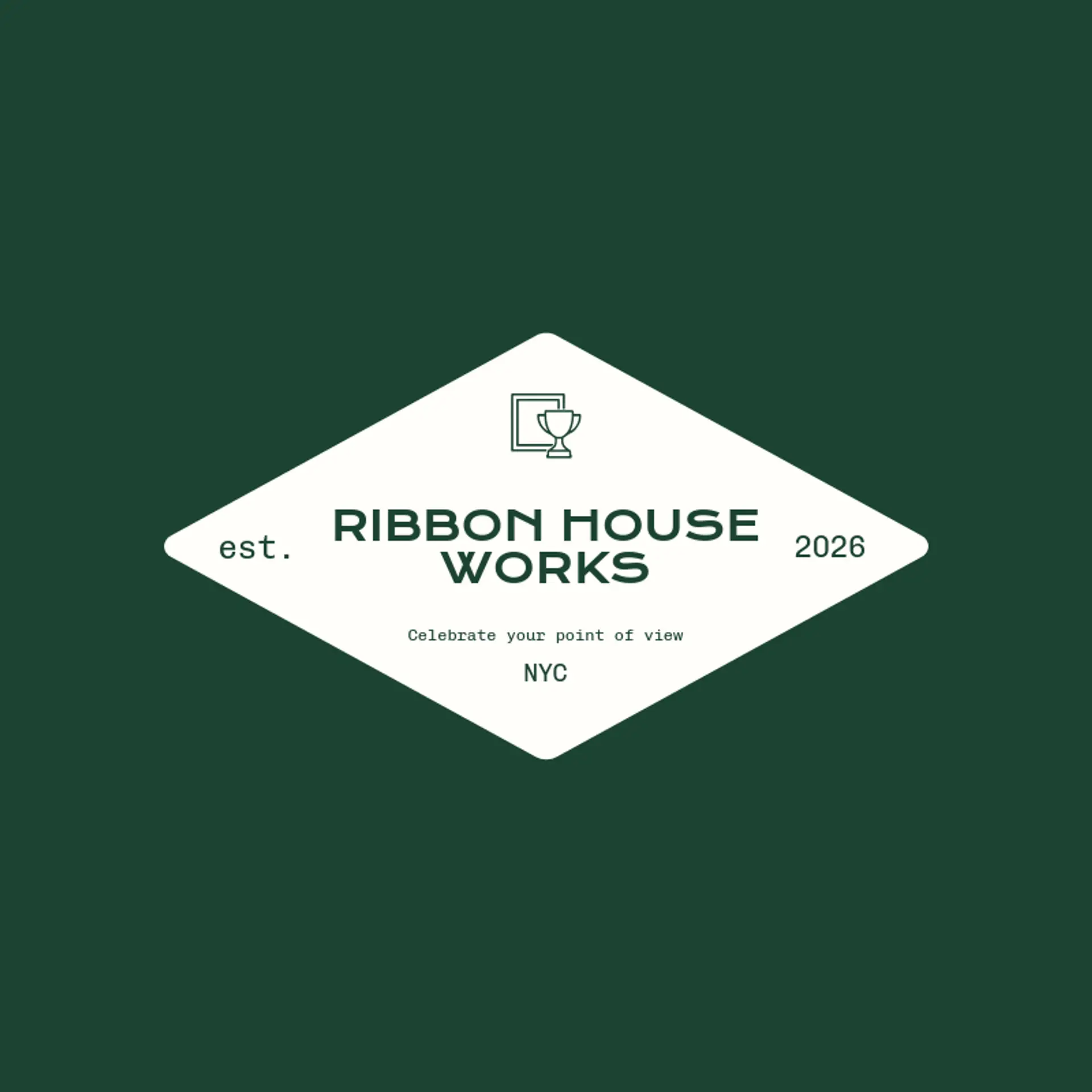 Ribbon House Works logo for frame