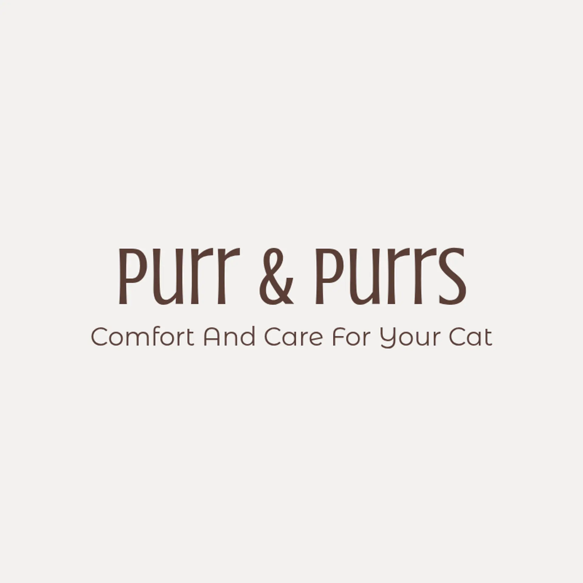 Purr & Purrs logo for cat pet care