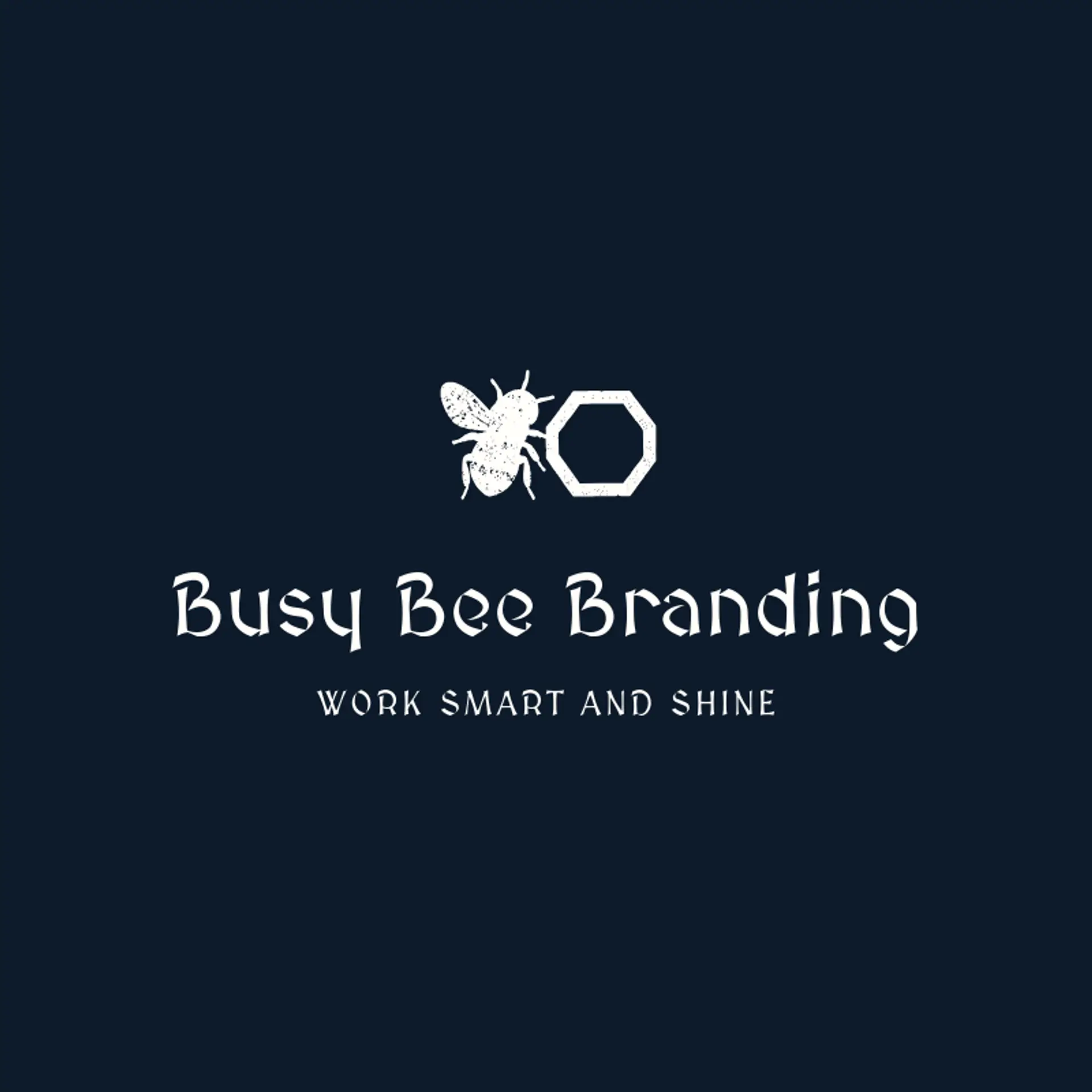 Busy Bee Branding logo for hexagon