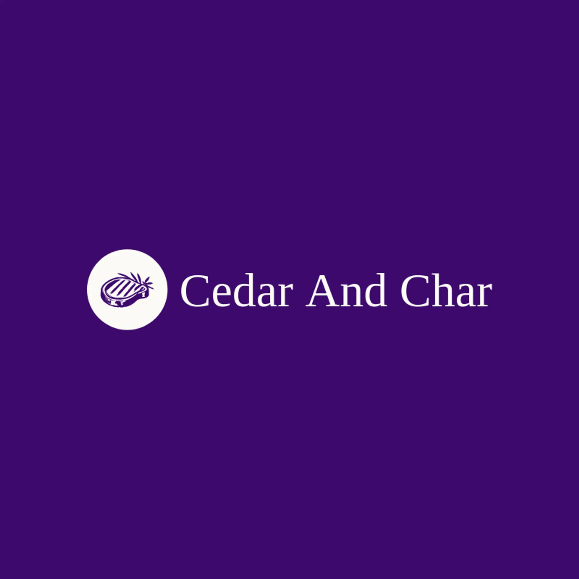Cedar and Char logo for steakhouse