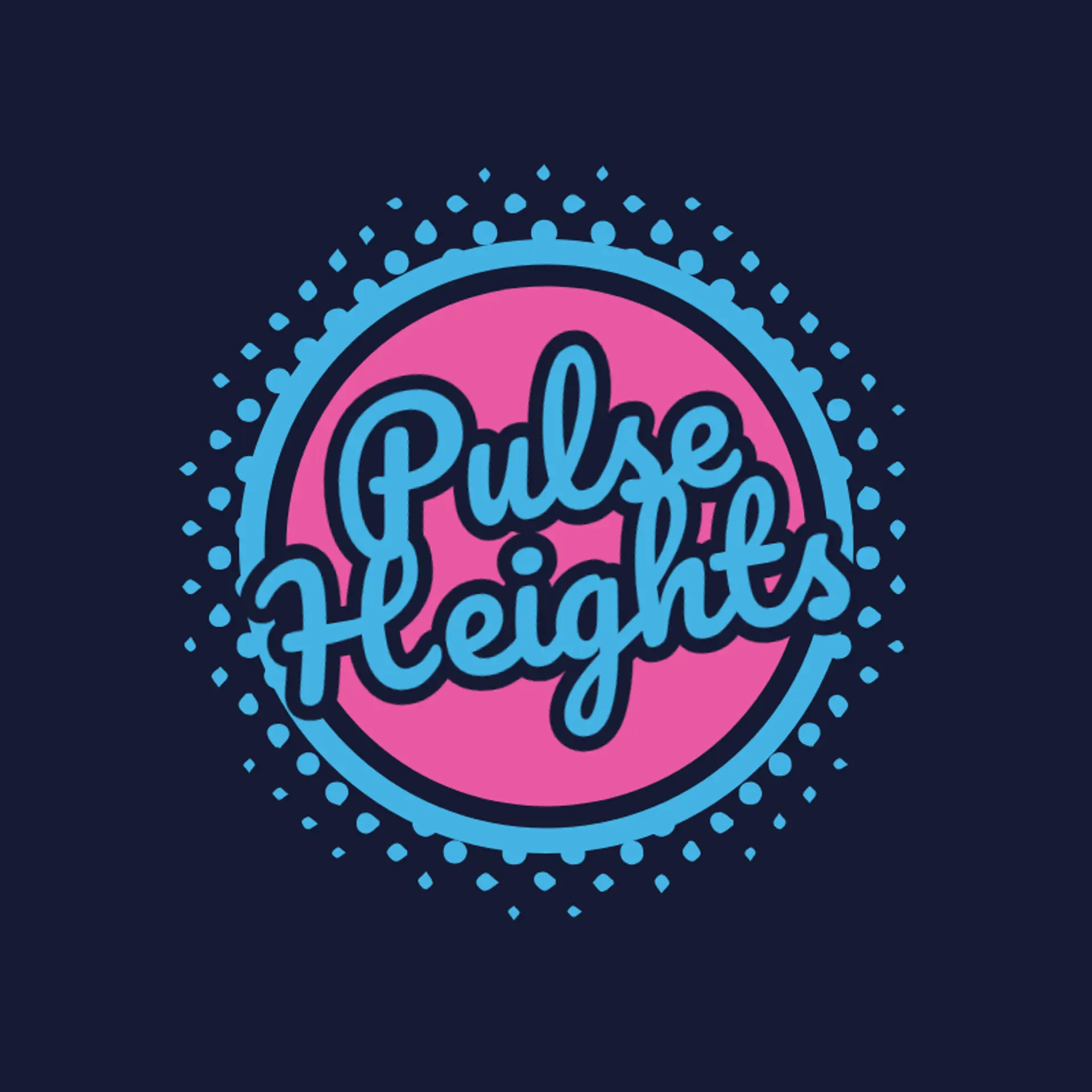 Pulse Heights logo for house music