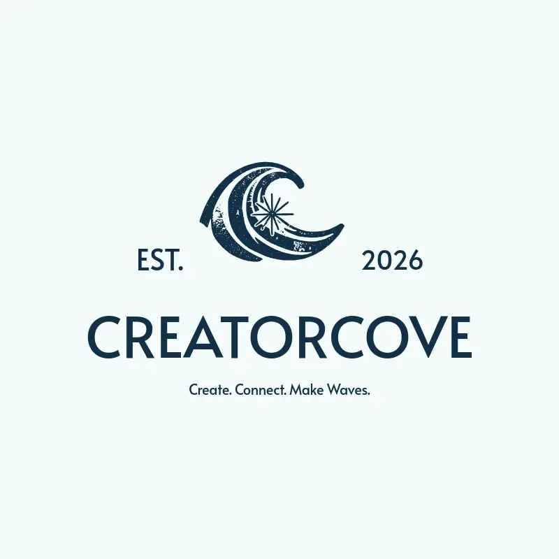 The TikTok name CreatorCove as a branded logo with a single color icon