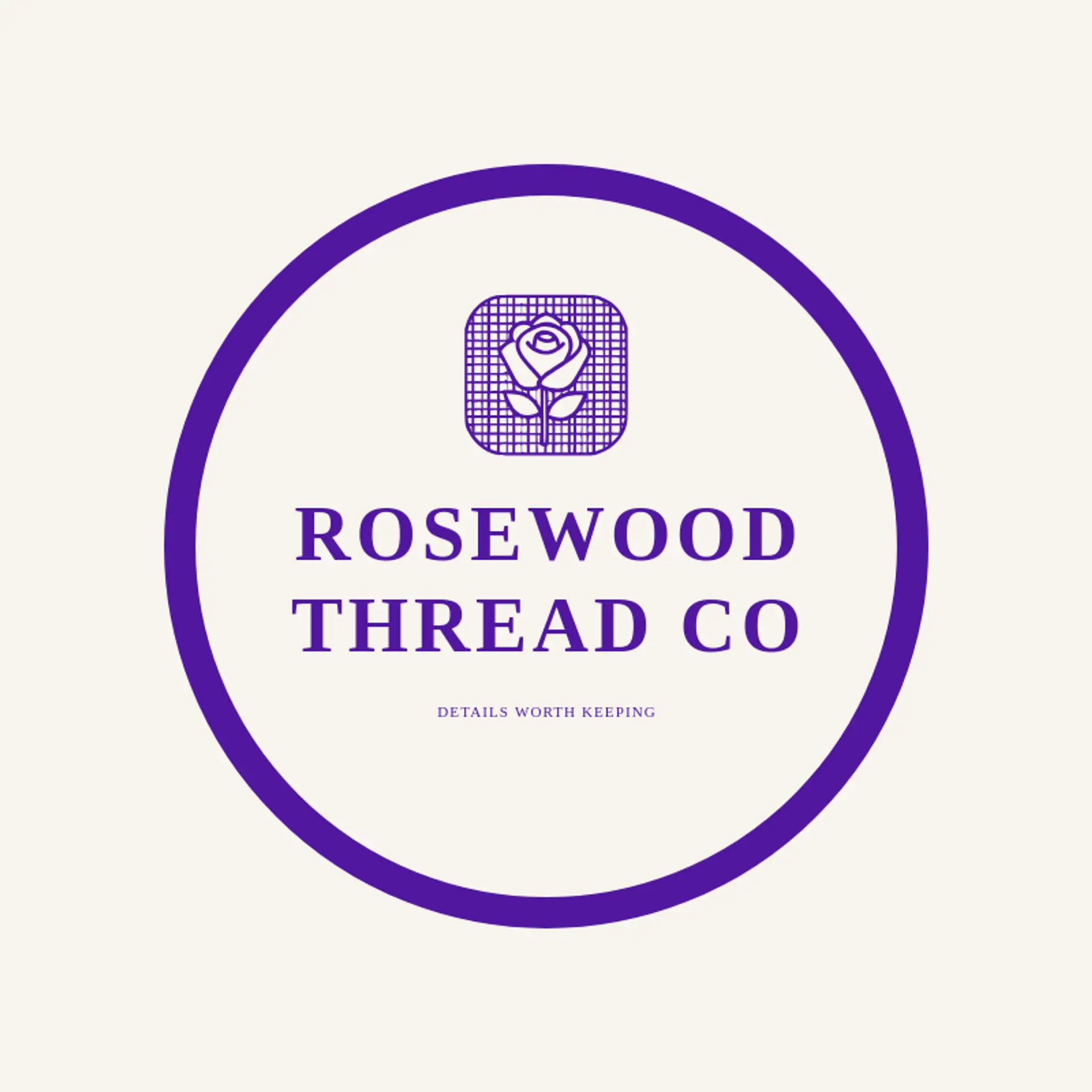 Rosewood Thread Co logo for fabric