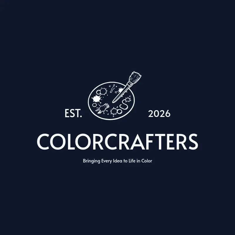 The painting name ColorCrafters as a branded logo with a single color icon