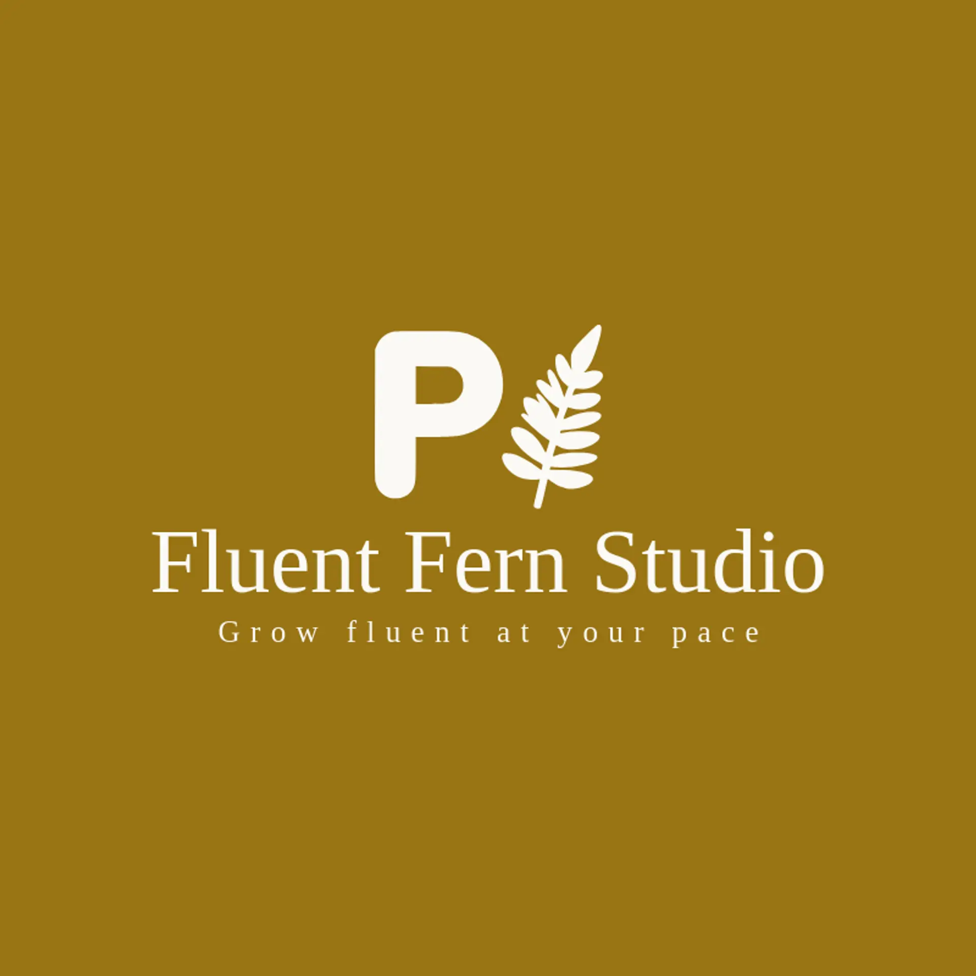Fluent Fern Studio logo for language