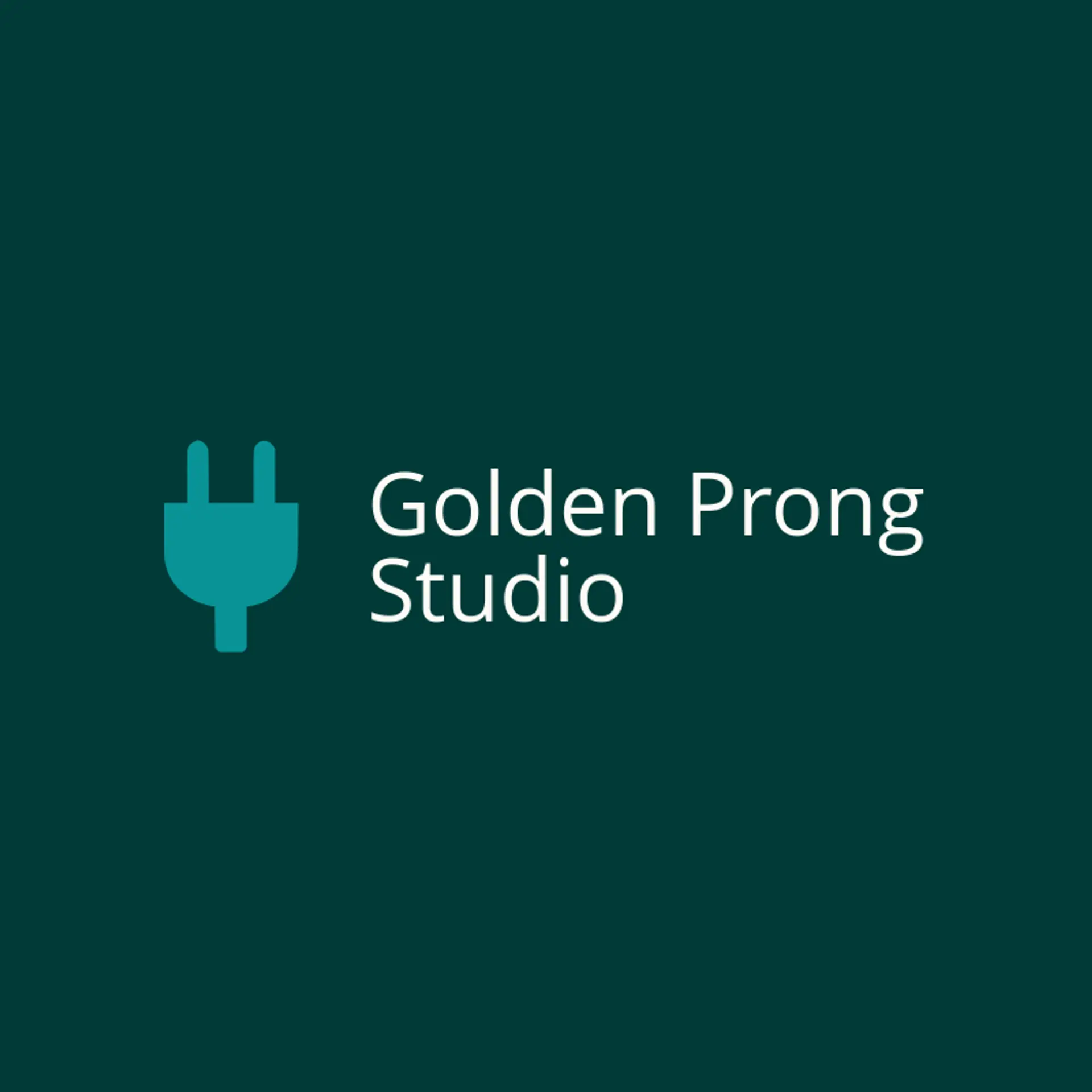 Golden Prong Studio logo for plug