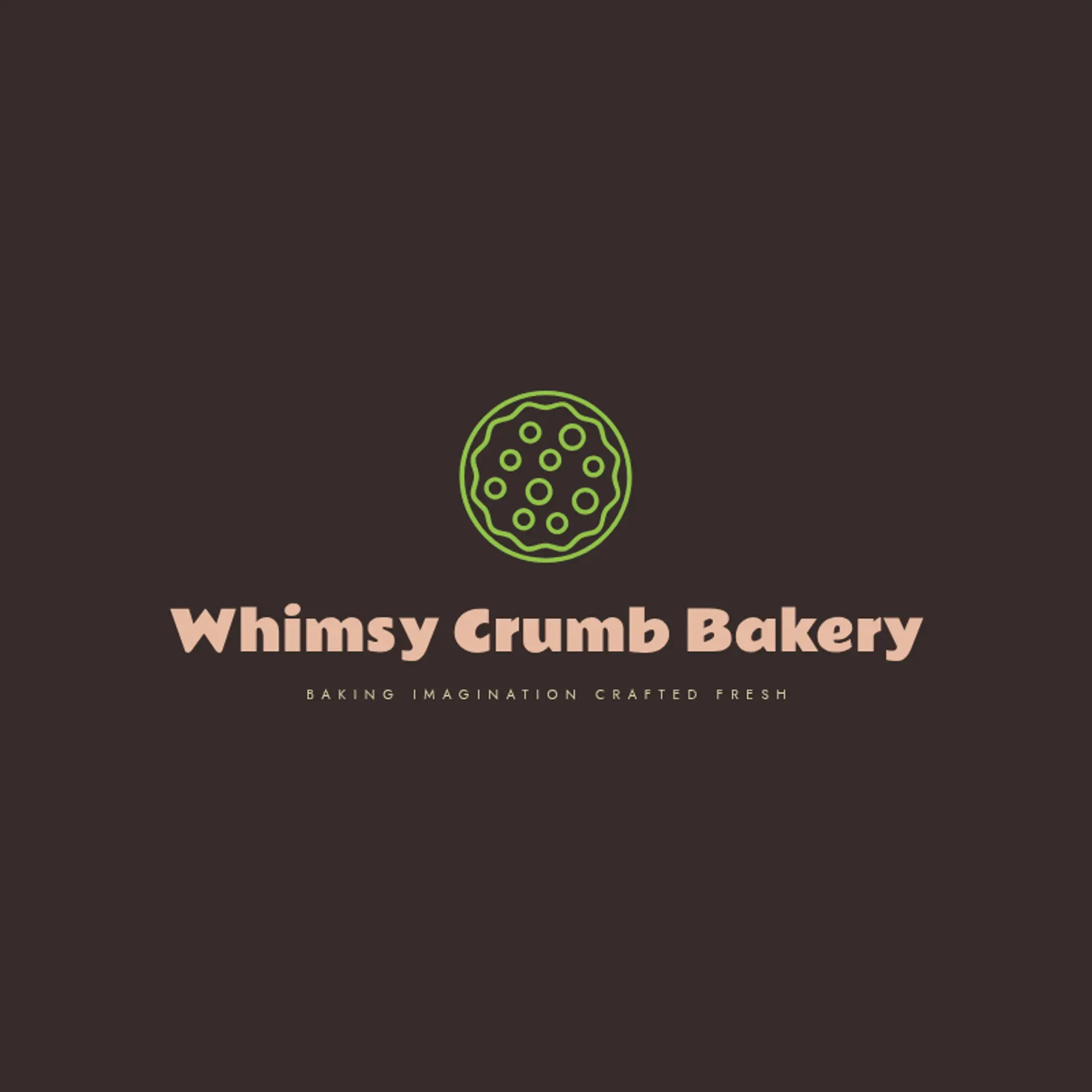 Whimsy Crumb Bakery logo for unique bakery